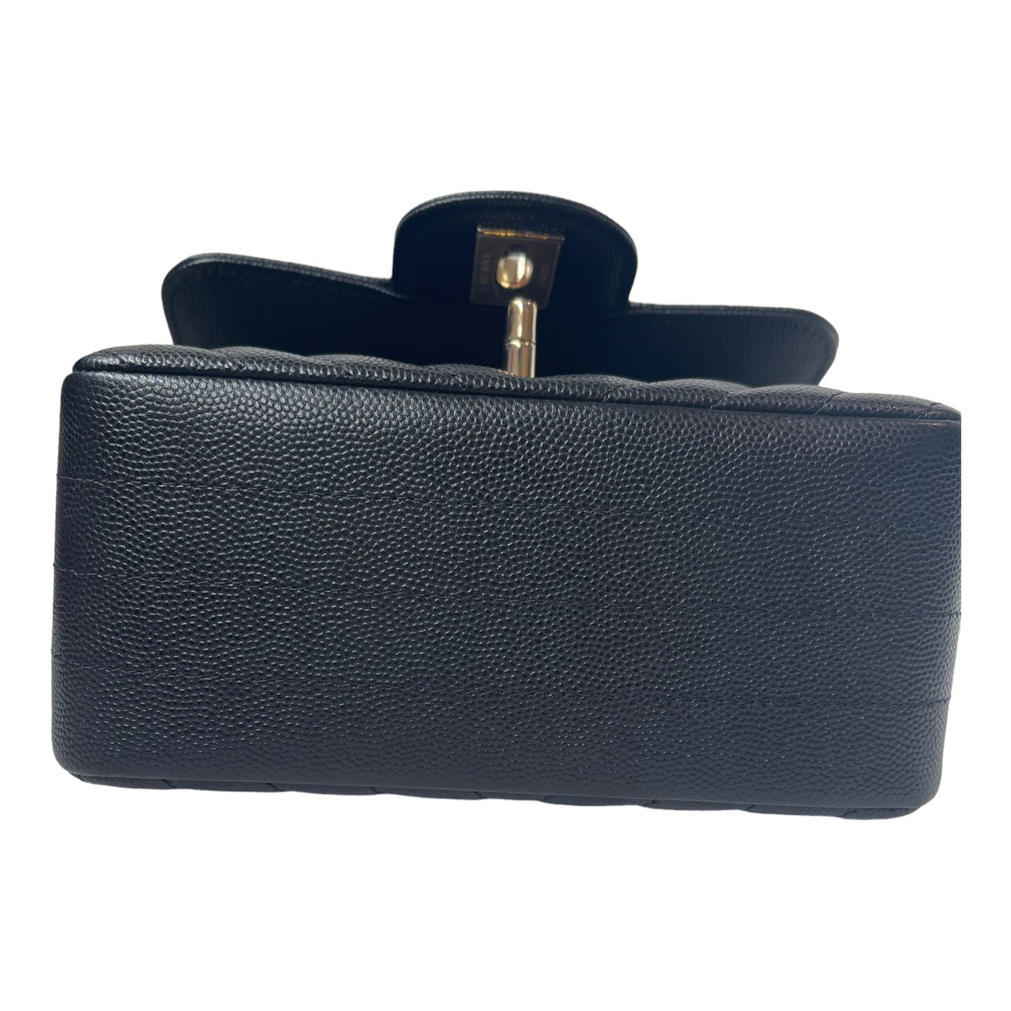 Chanel Mini Square Chevron Caviar 18B