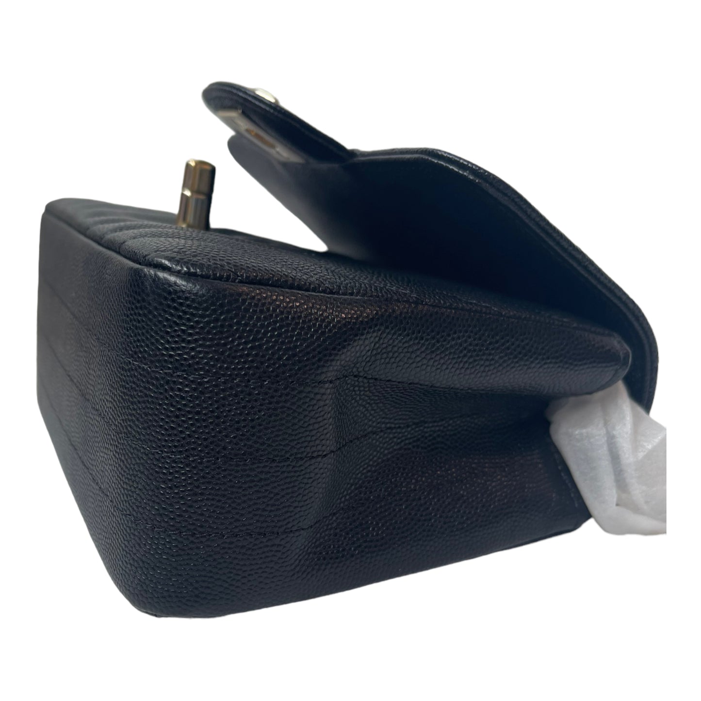 Chanel Mini Square Chevron Caviar 18B