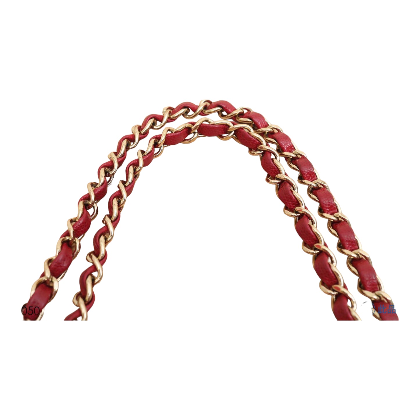Chanel Medium Chevron Rosy Red Caviar Gold Hardware 18B