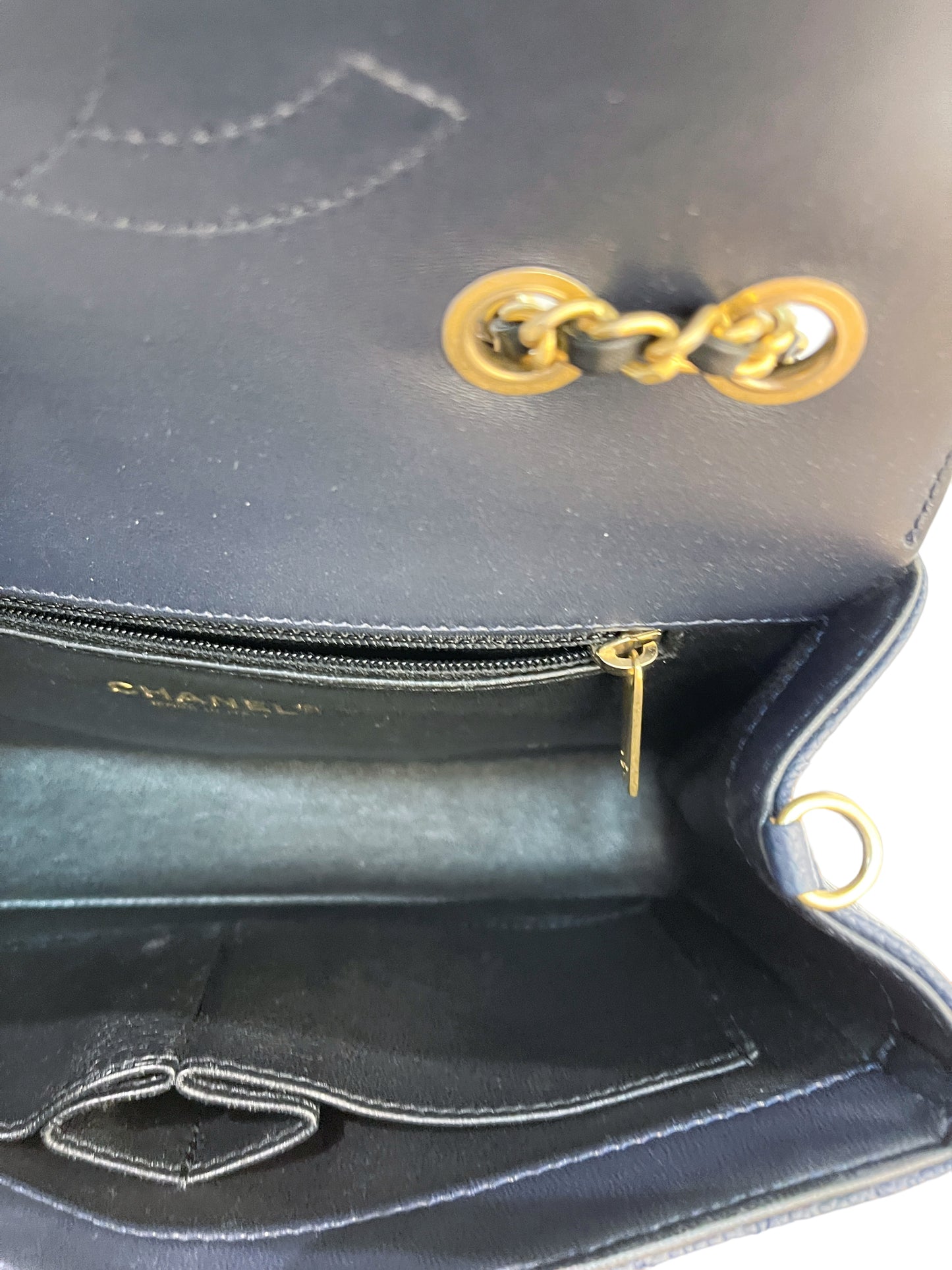 2017 Chanel Filigree Bag Blue Black In Small Size