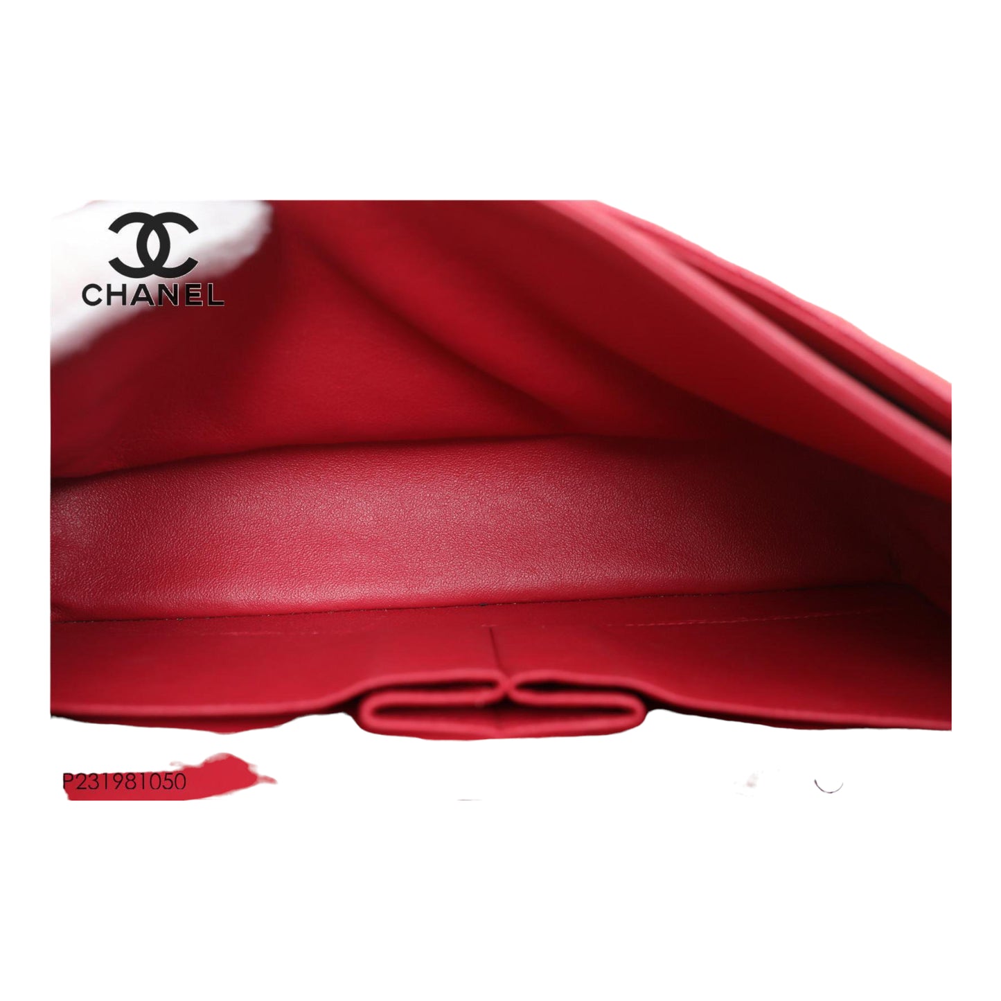 Chanel Medium Chevron Rosy Red Caviar Gold Hardware 18B