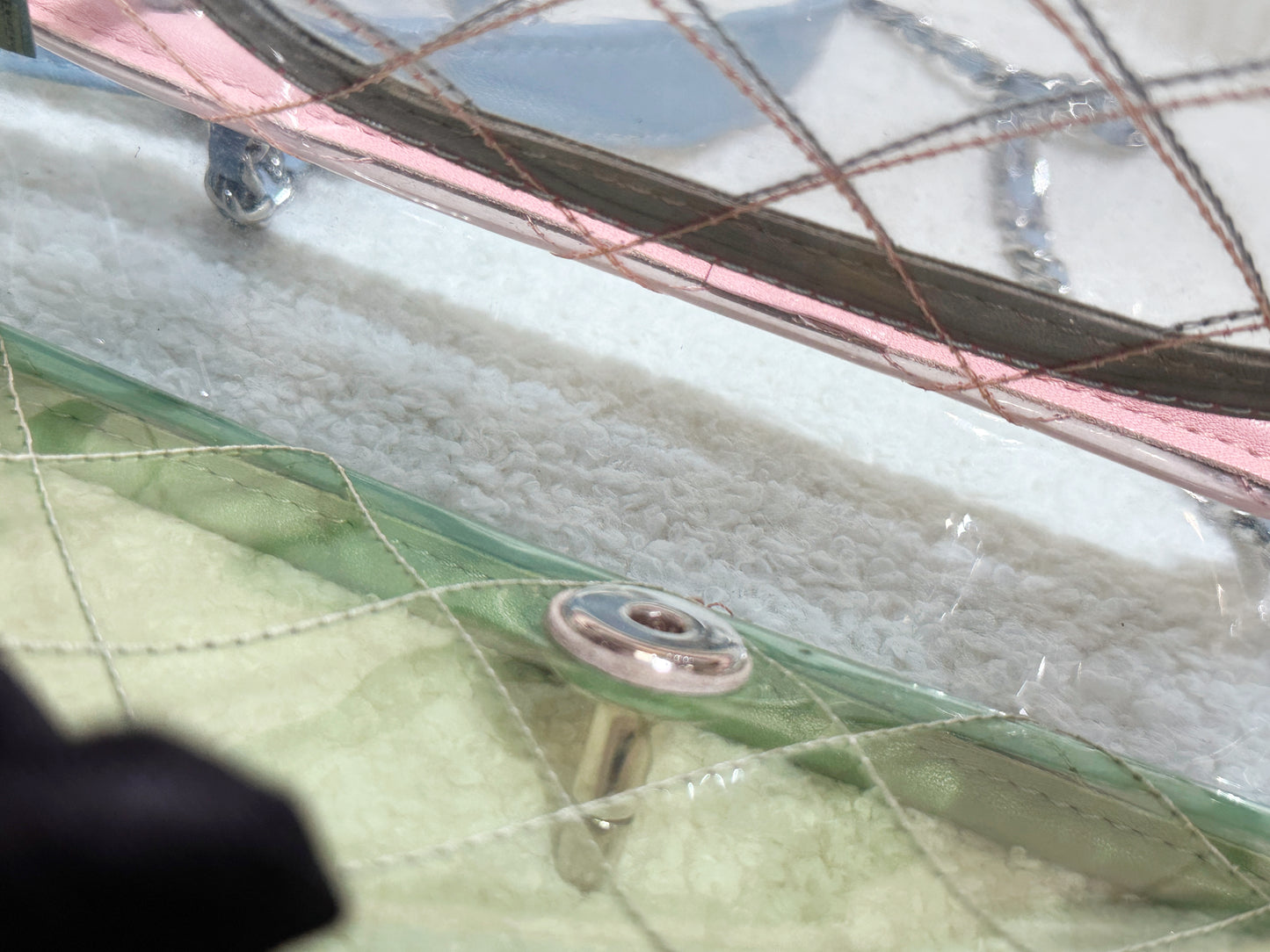 Chanel Coco Splash PVC Mini Flap Bag Pink/Green/Blue 2576 holo card