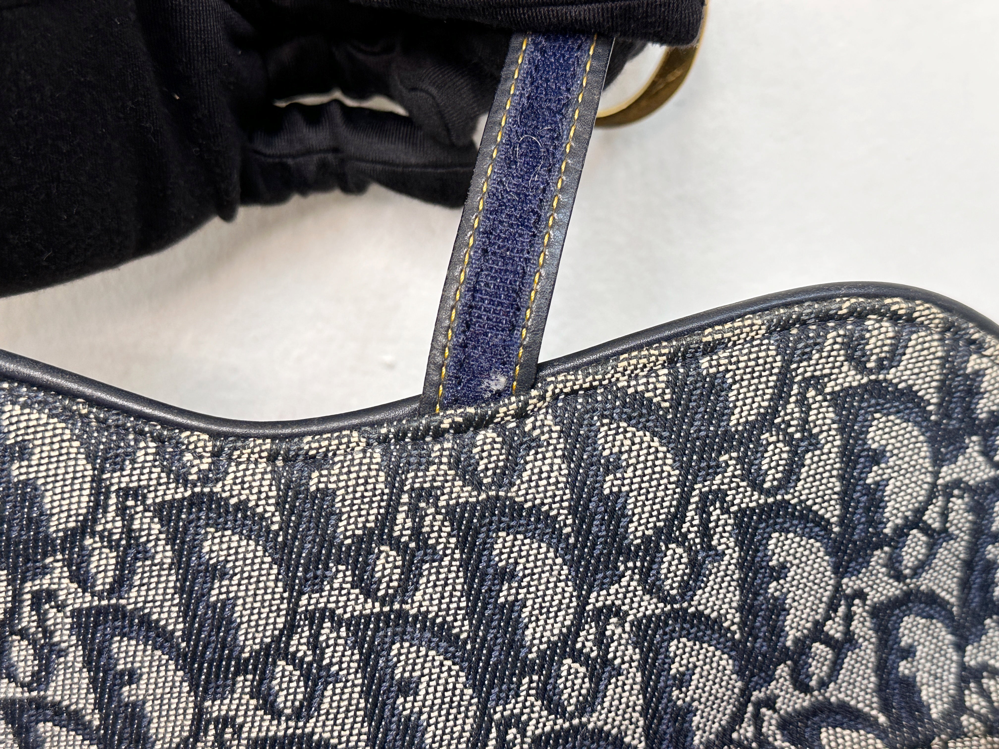 Christian Dior Double Saddle Canvas Navy blue 2001 year