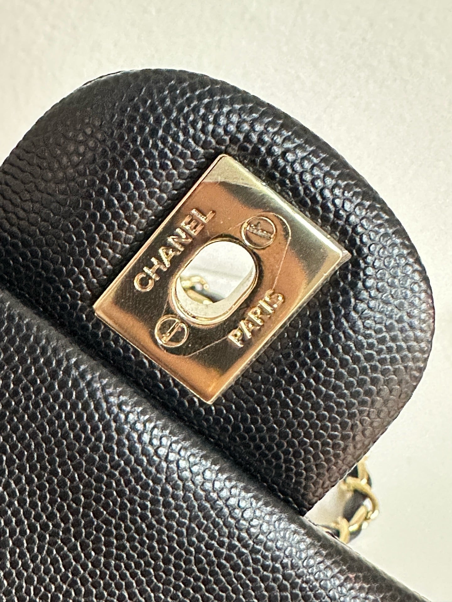 Chanel Mini Rectangular Classic Flap Black Bag 17B GHW 2445 holo card