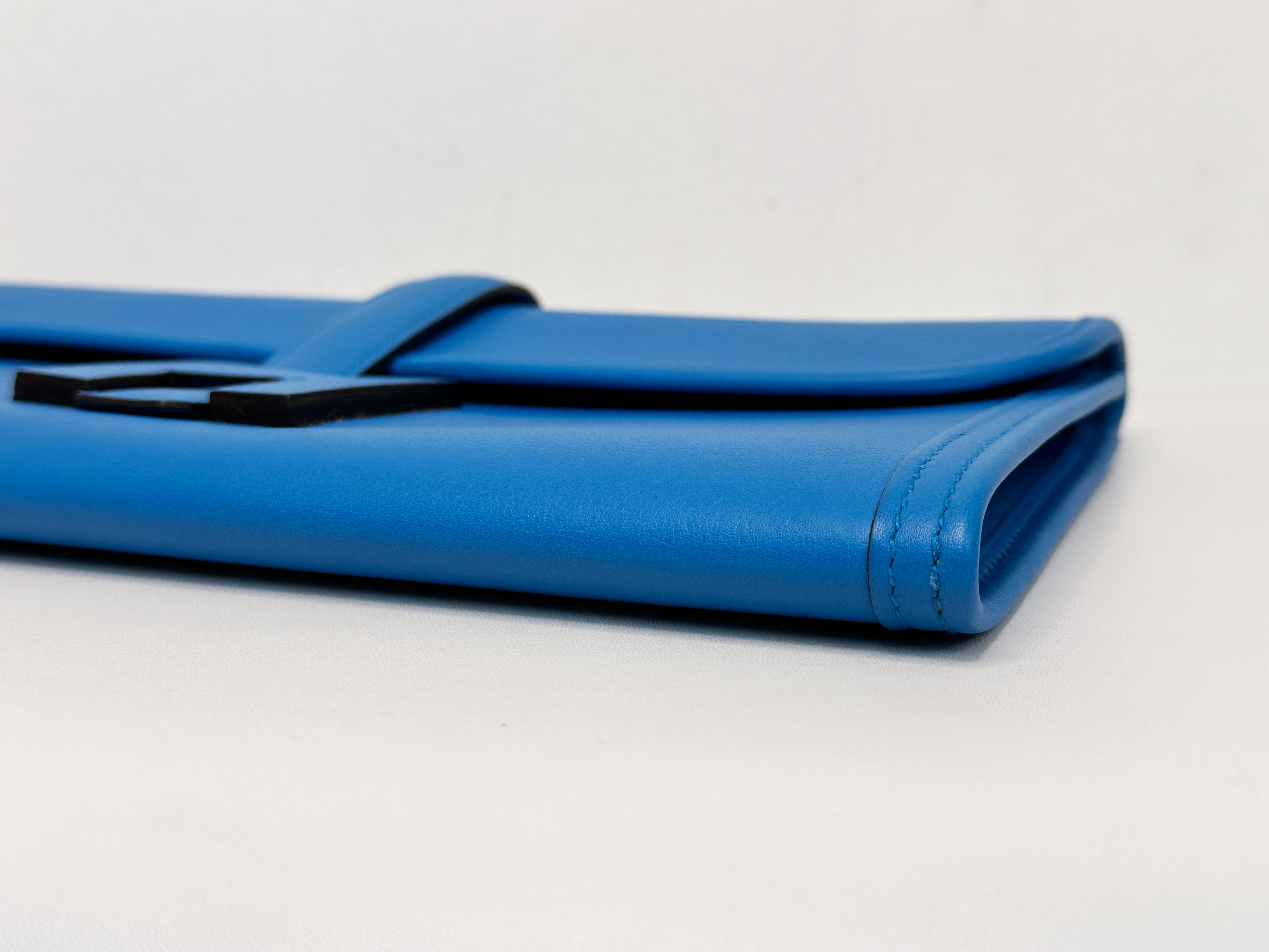 Hermes Jige Elan 29 Blue in Evercolor