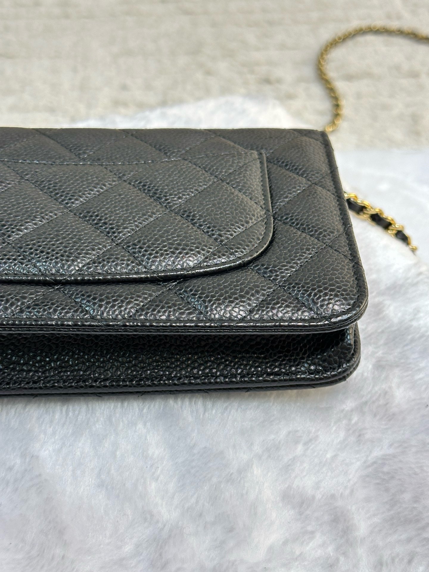 Chanel Classic Wallet on Chain Caviar Black GHW 24 Holo