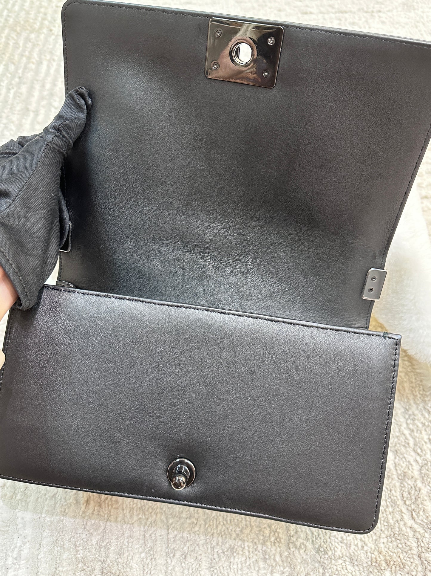 Chanel Boy Medium So Black Calfskin Bag