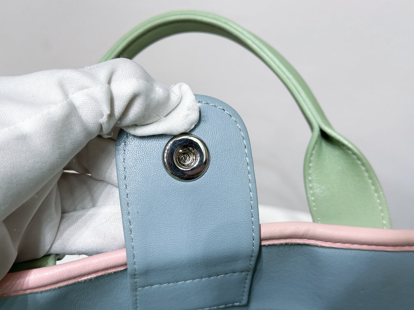 Chanel PVC Green/Pink/Blue Tote bag 2584 holo card