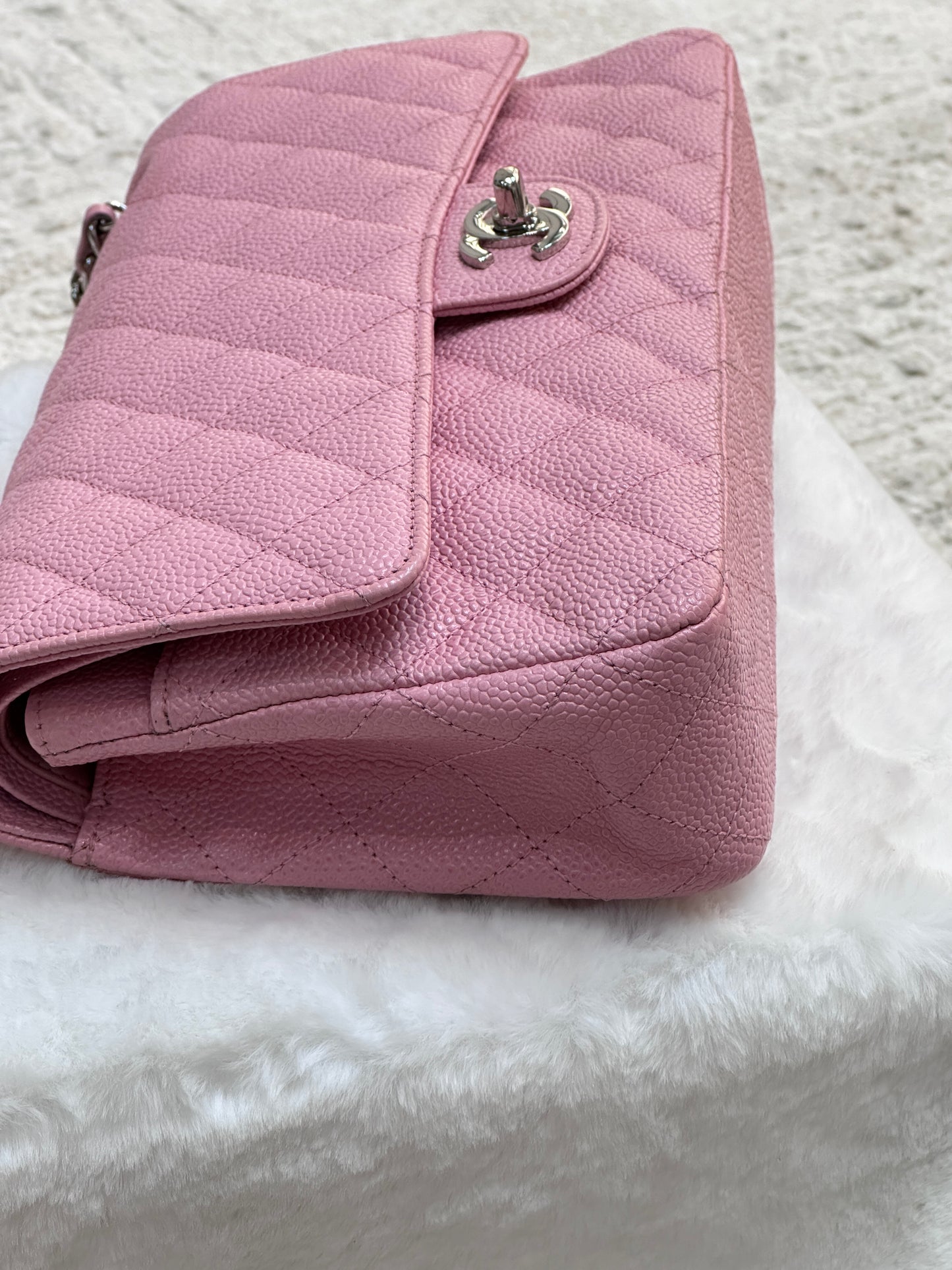 Chanel Medium Caviar Classic Double Flap Pink