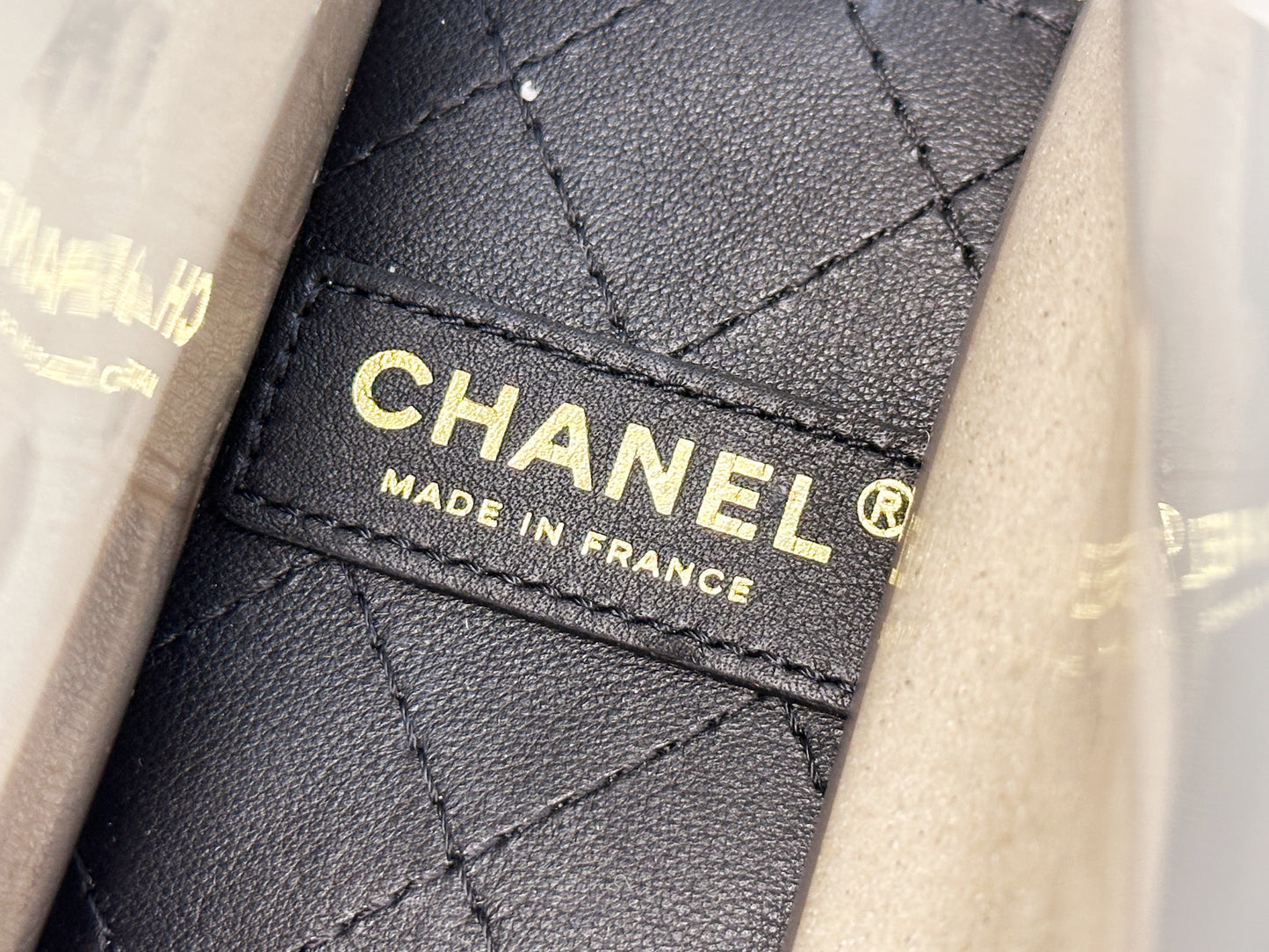 Chanel Medium Lambskin CoCo Sand PVC Sand By The Sea Flap With Pearl Strap Black 274 holo card