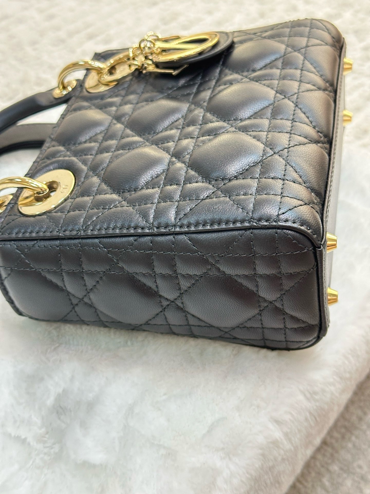 Christian Dior Mini Lambskin Cannage Lady Dior Black