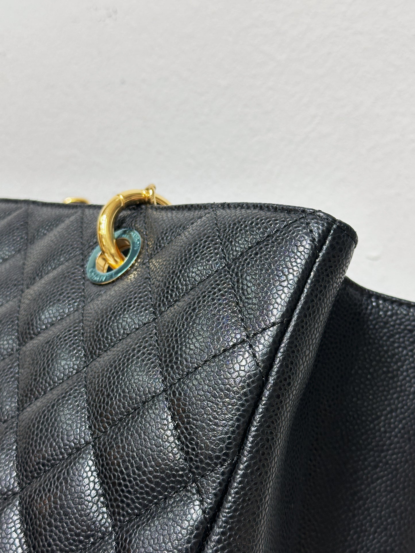 Chanel Caviar Grand Shopping Tote GST Black GHW 2021 holo card