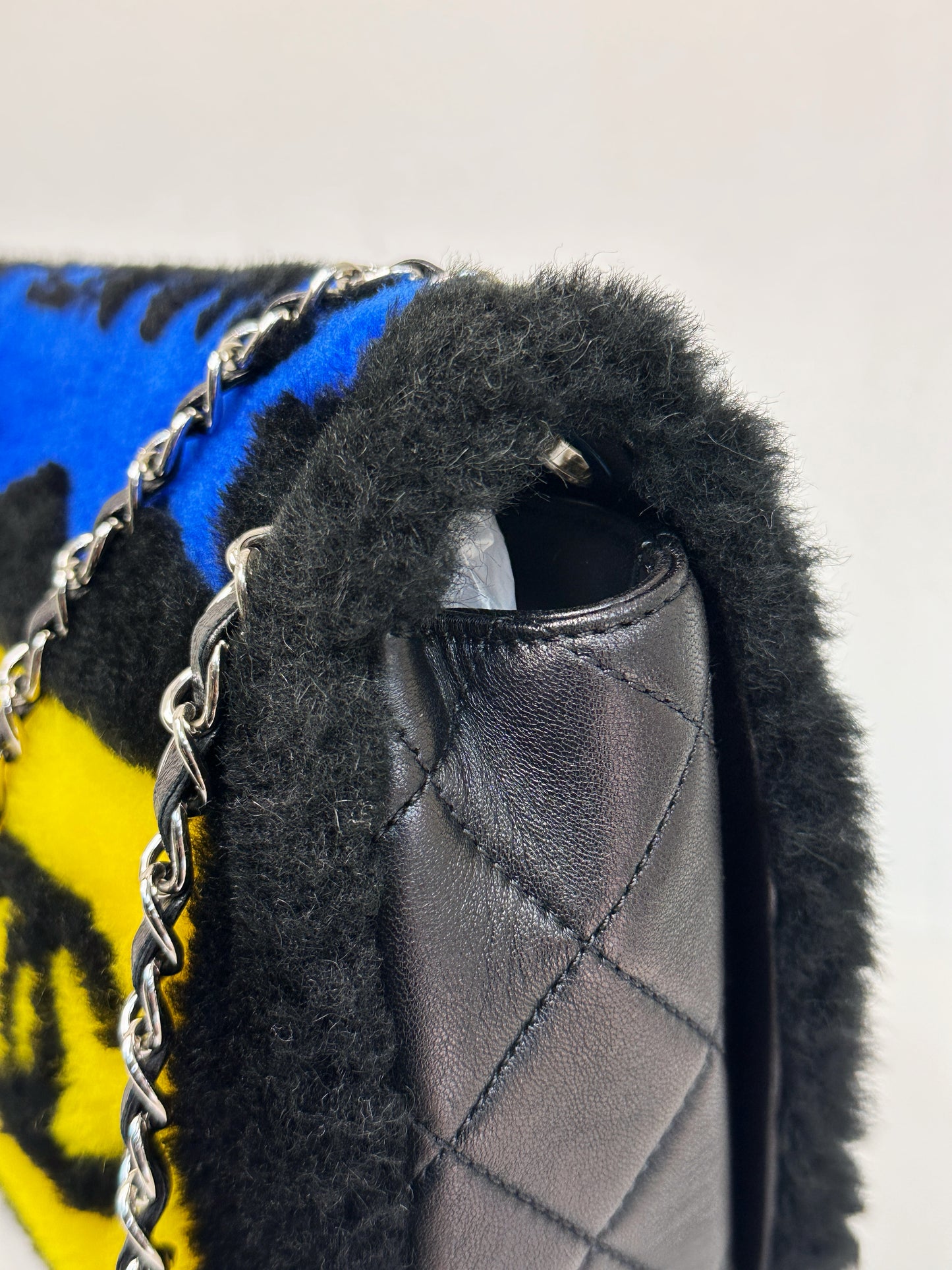 Chanel Medium Classic Flap Pop Art No. 5 Caption Comic Lambskin Black Multicolor Bag 2012 holo card