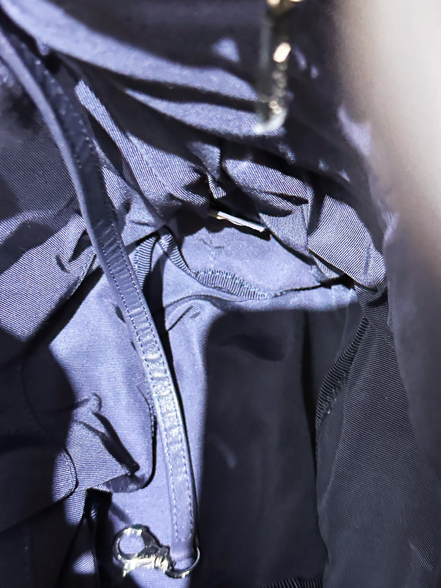 Chanel Blue Cotton Drawstring Bag Multiple colors 2704 holo card