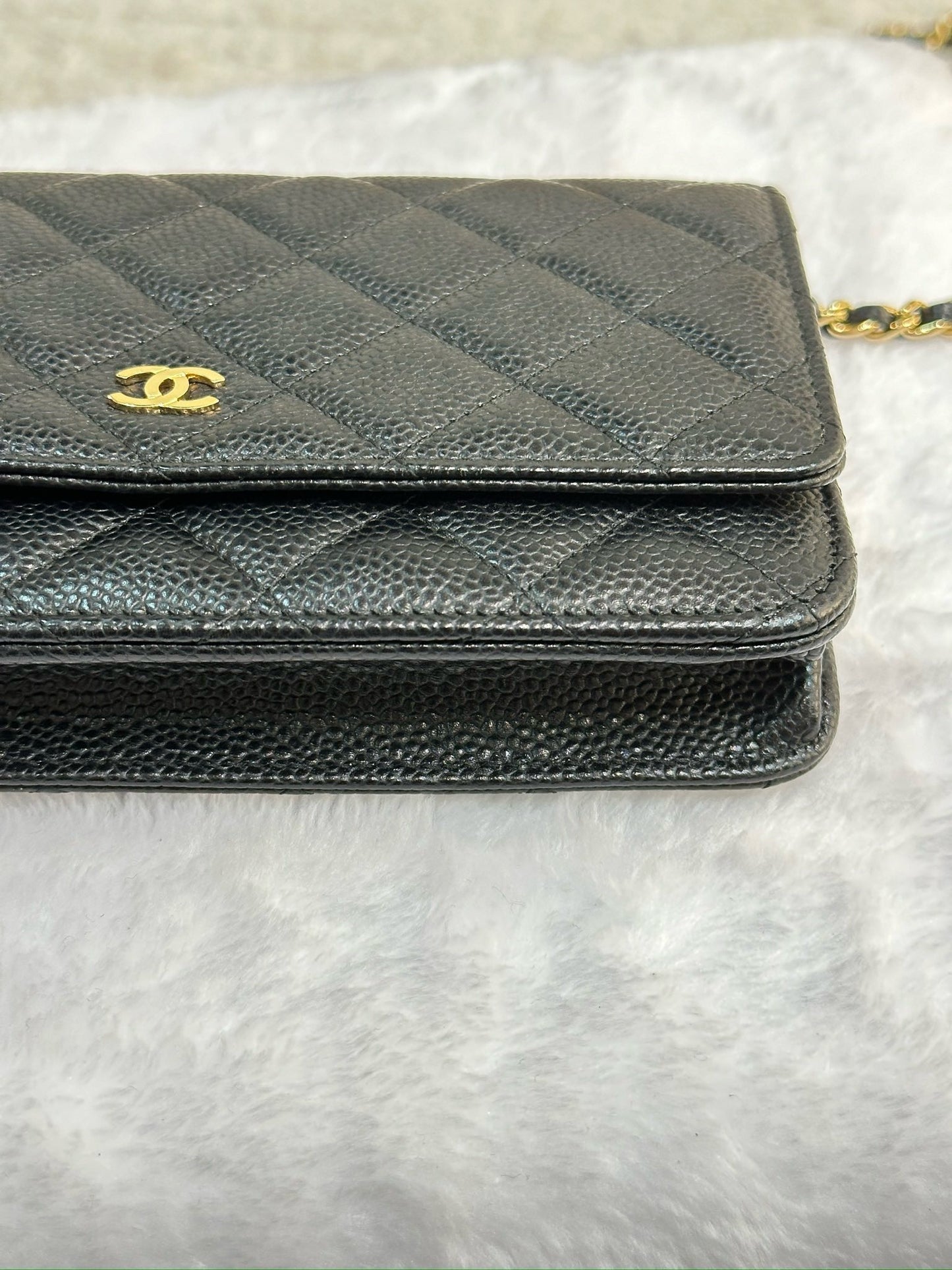 Chanel Classic Wallet on Chain Caviar Black GHW 24 Holo