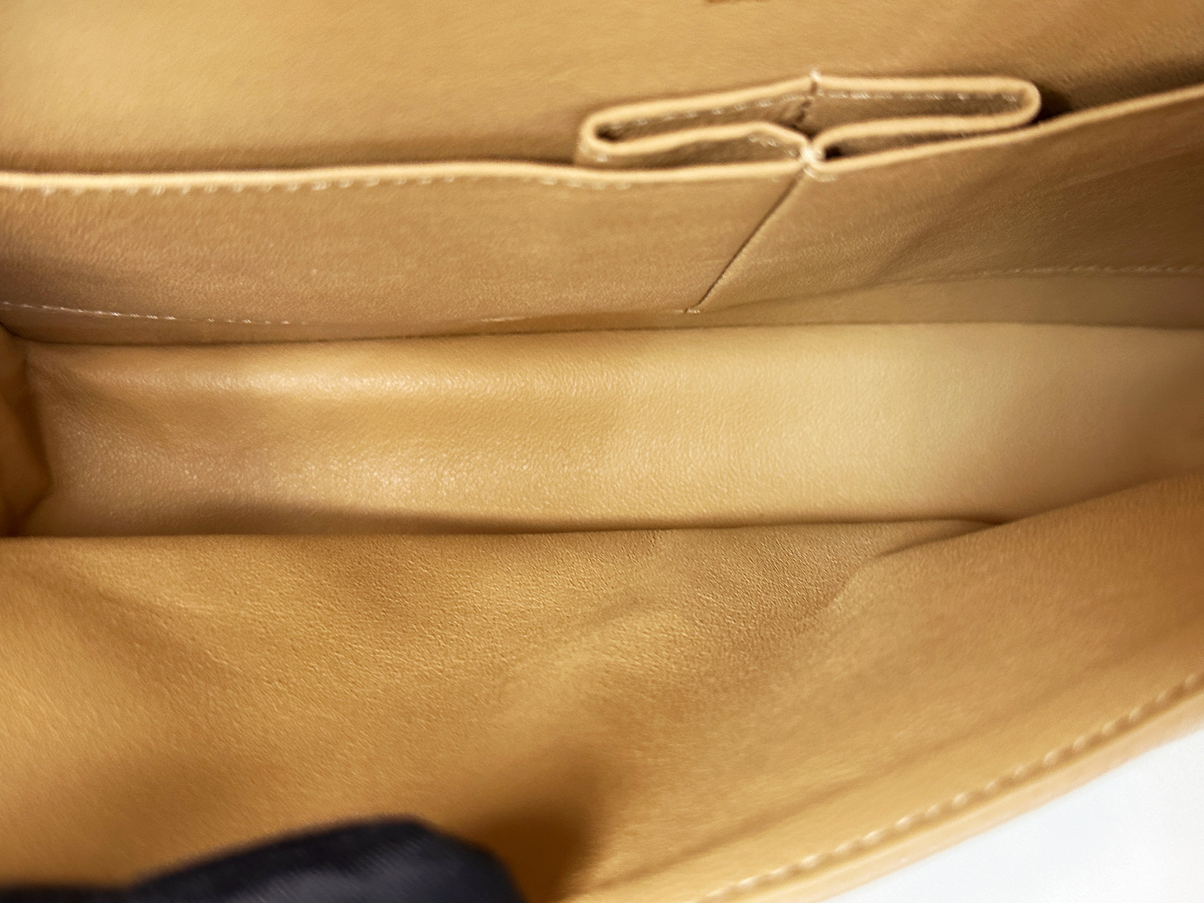 Chanel 19B Dark Beige Caviar Classic Quilted Classic Flap Medium LGHW