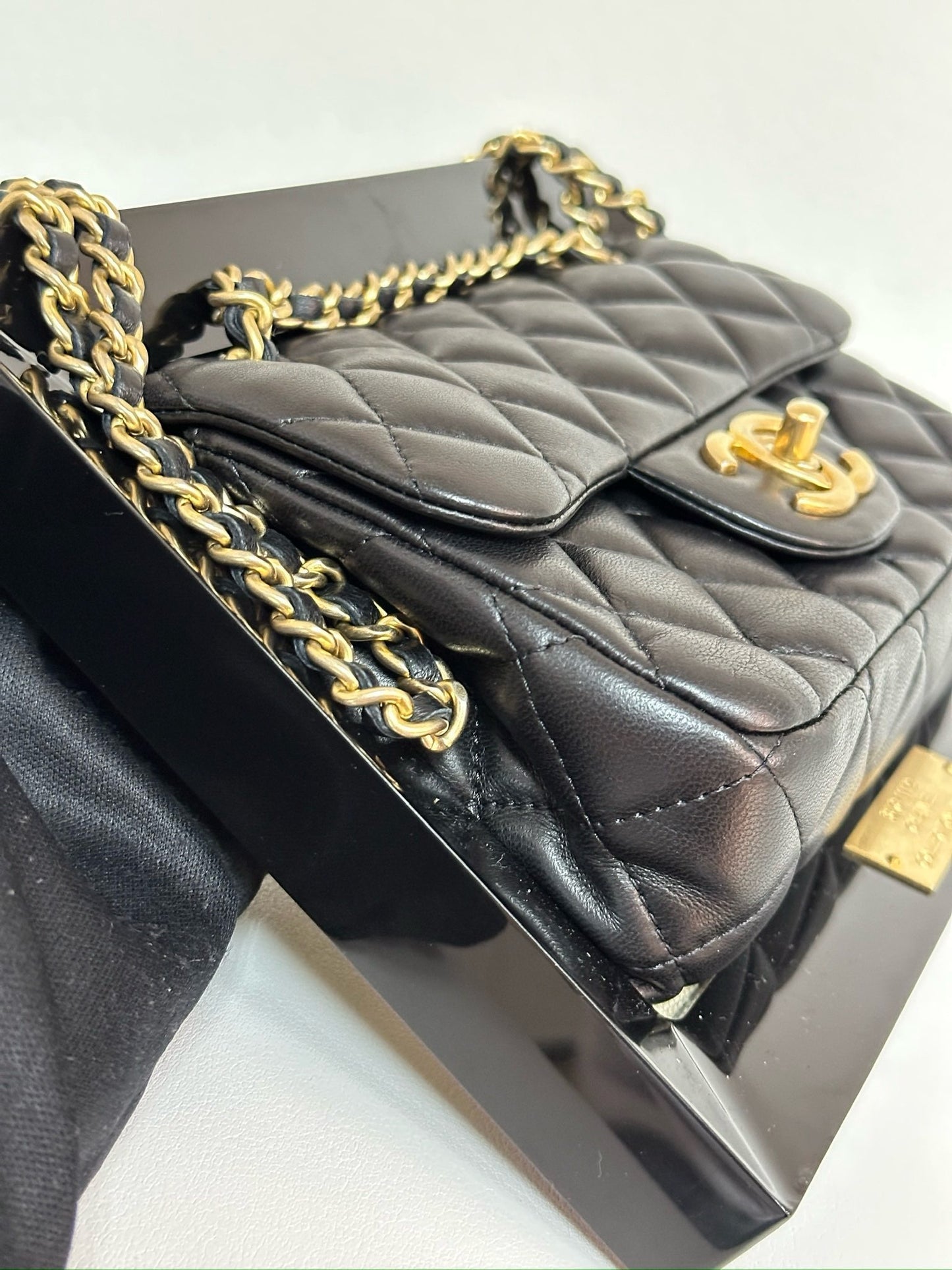 Chanel Black Privée Collection Runway Frame Bag 1951 holo