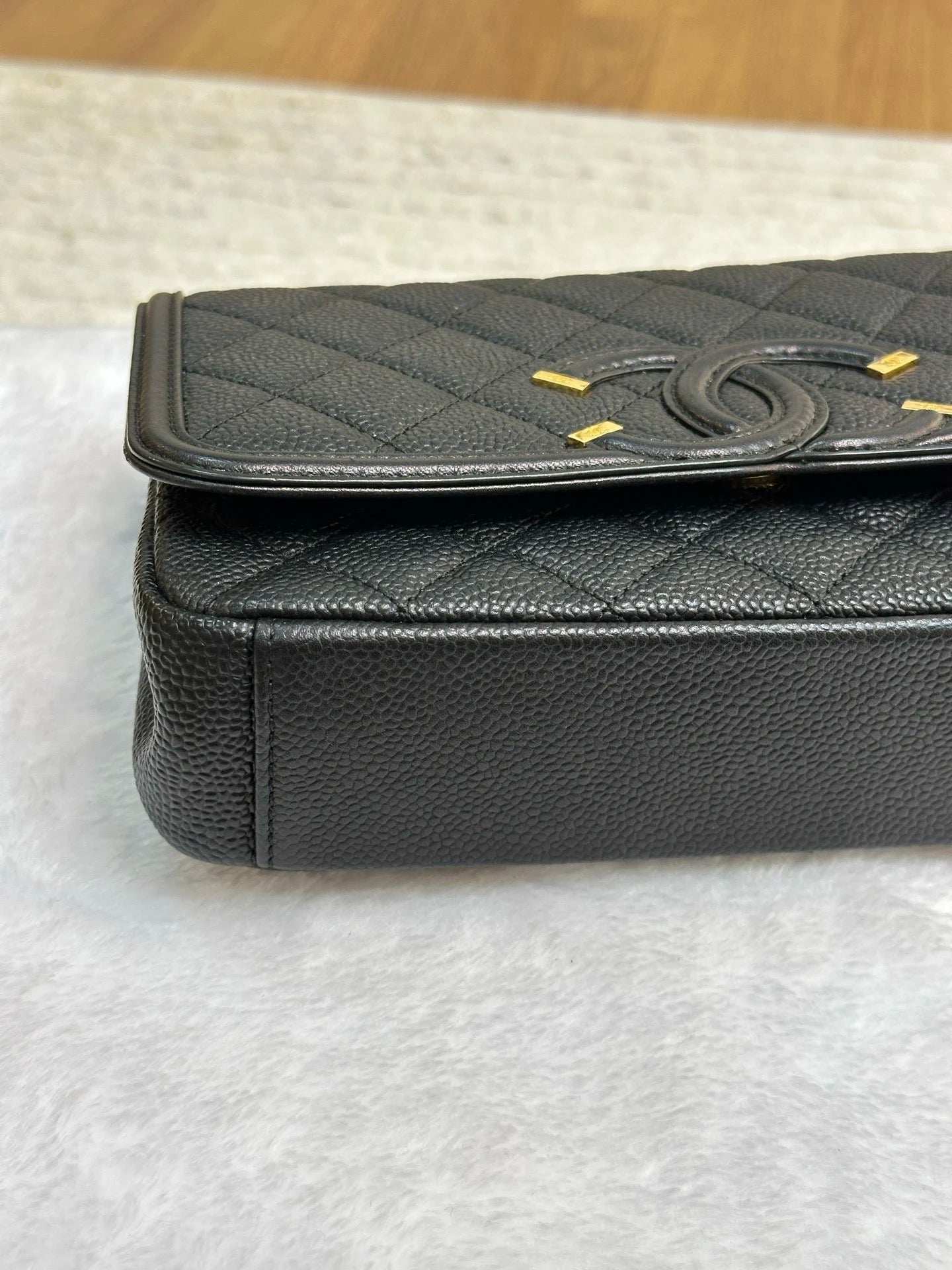 Chanel Caviar Quilted Small CC Filigree Flap Black