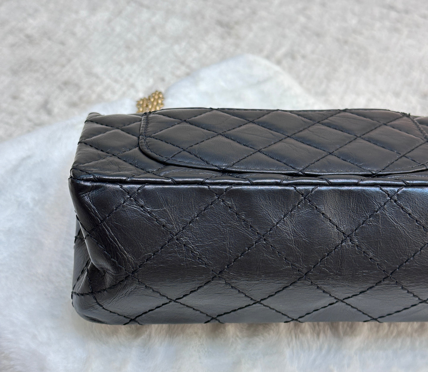 Chanel Aged Calfskin Lucky Charms 2.55 Reissue 224 Flap Black GHW