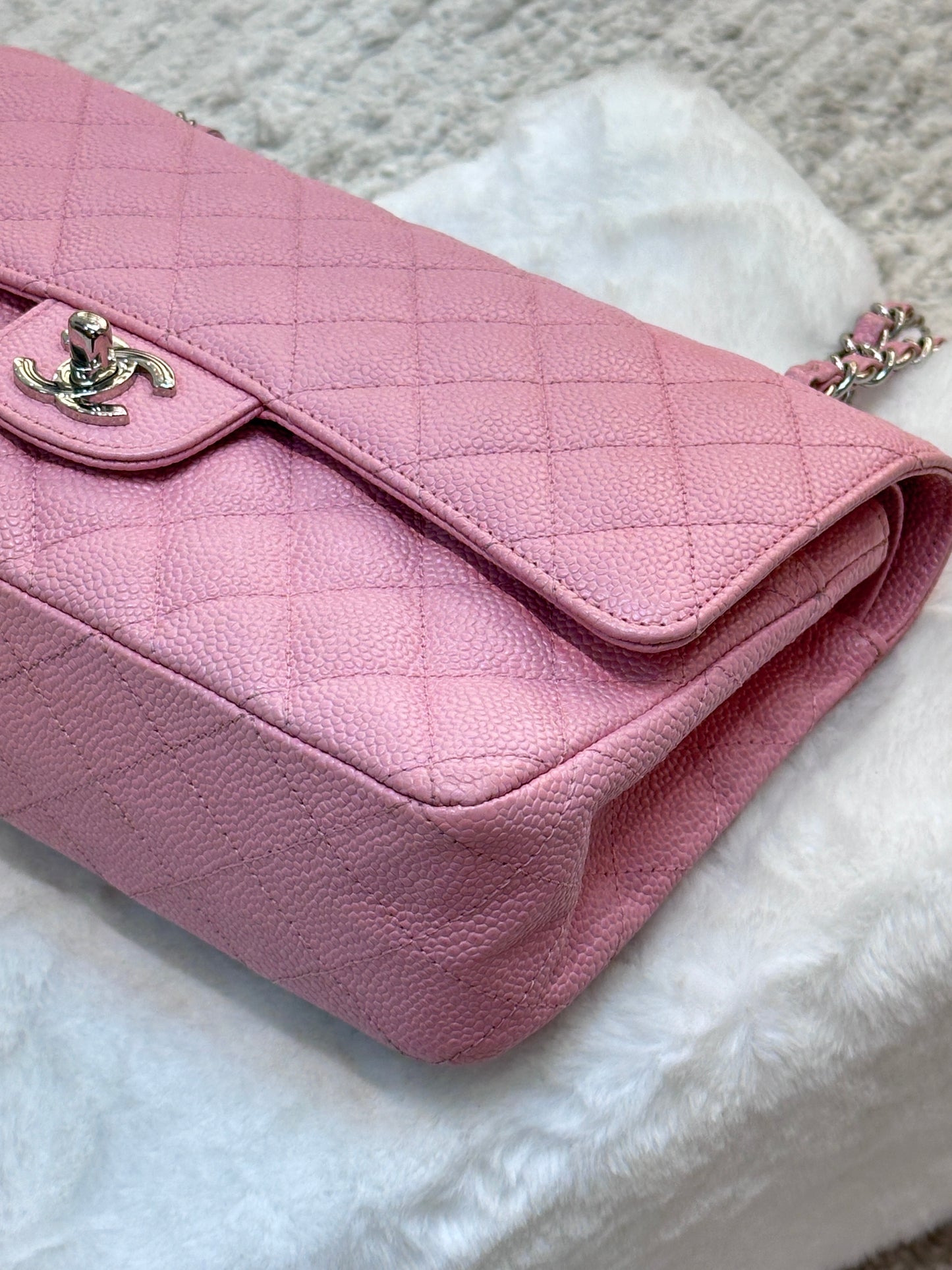 Chanel Medium Caviar Classic Double Flap Pink