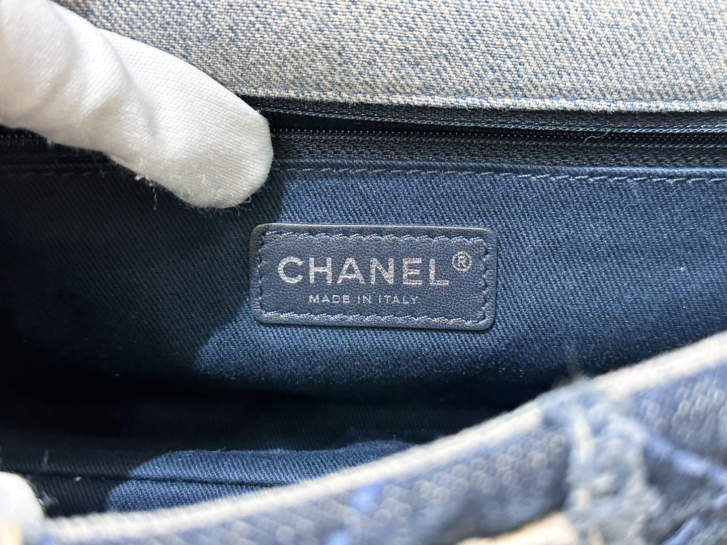 Chanel Blue Denim Paris Dallas Flap Bag Aged Silver Hardware, 2014
