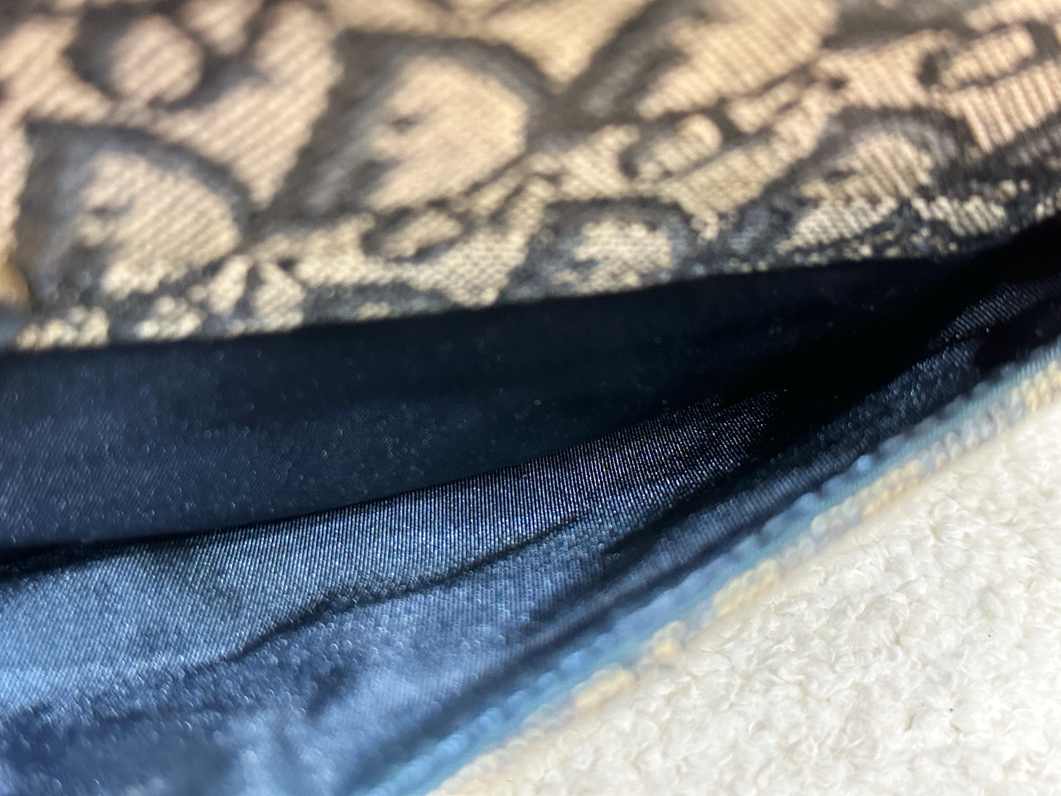 Christian Dior Double Saddle Canvas Navy blue 2001 year