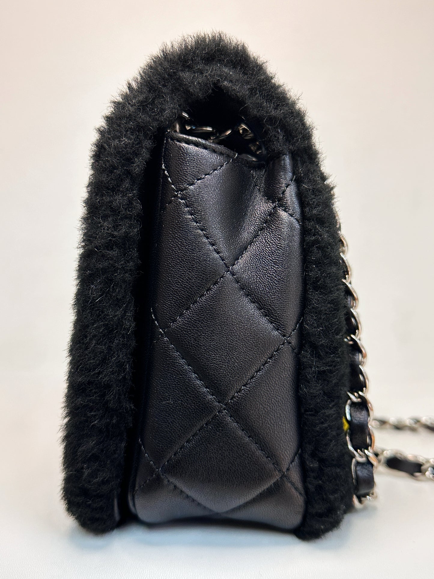 Chanel Medium Classic Flap Pop Art No. 5 Caption Comic Lambskin Black Multicolor Bag 2012 holo card