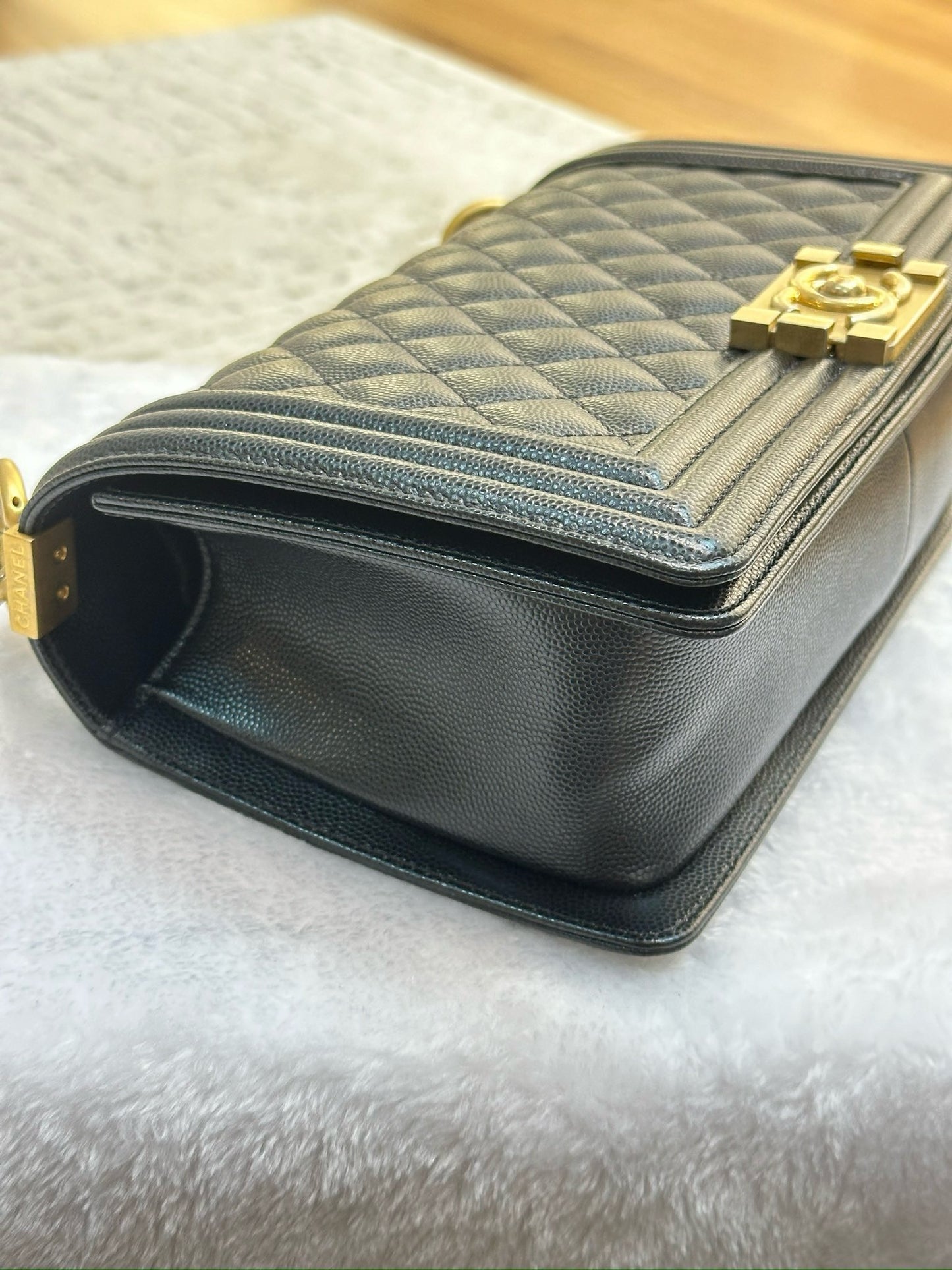 Chanel Medium Caviar LeBoy Bag Black GHW