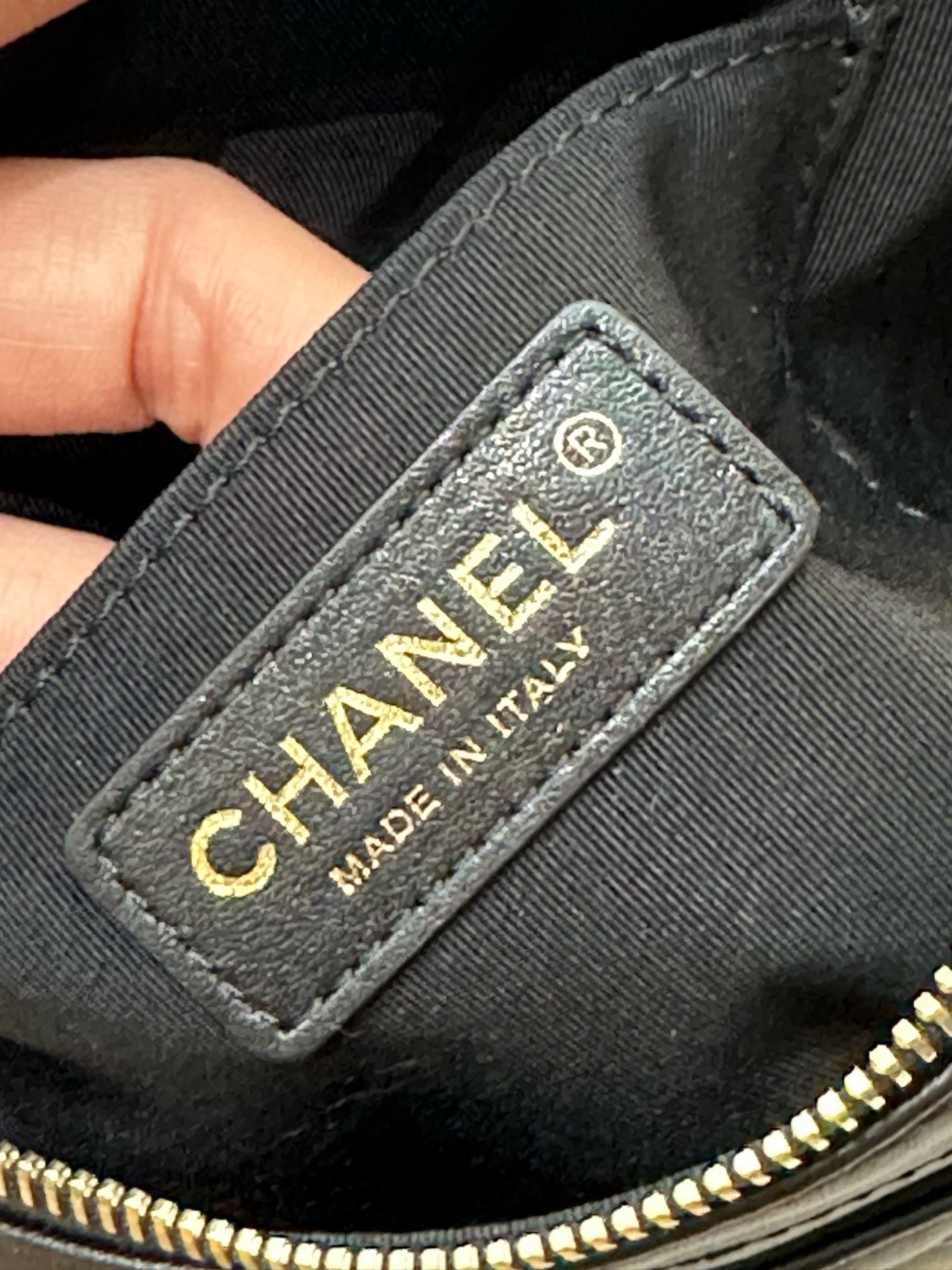 Chanel Lambskin Quilted Waist Bag Fanny Pack Black GHW