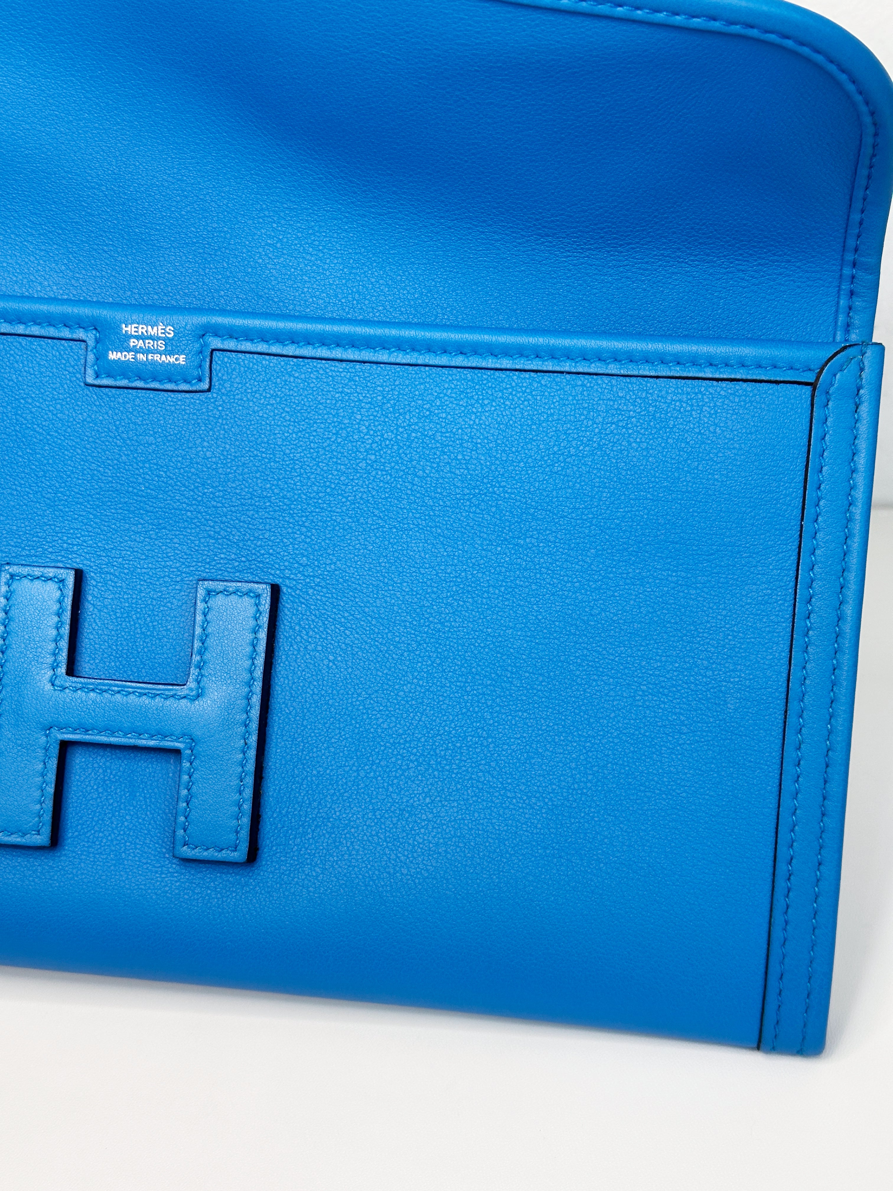 Hermes Jige Elan 29 Blue in Evercolor