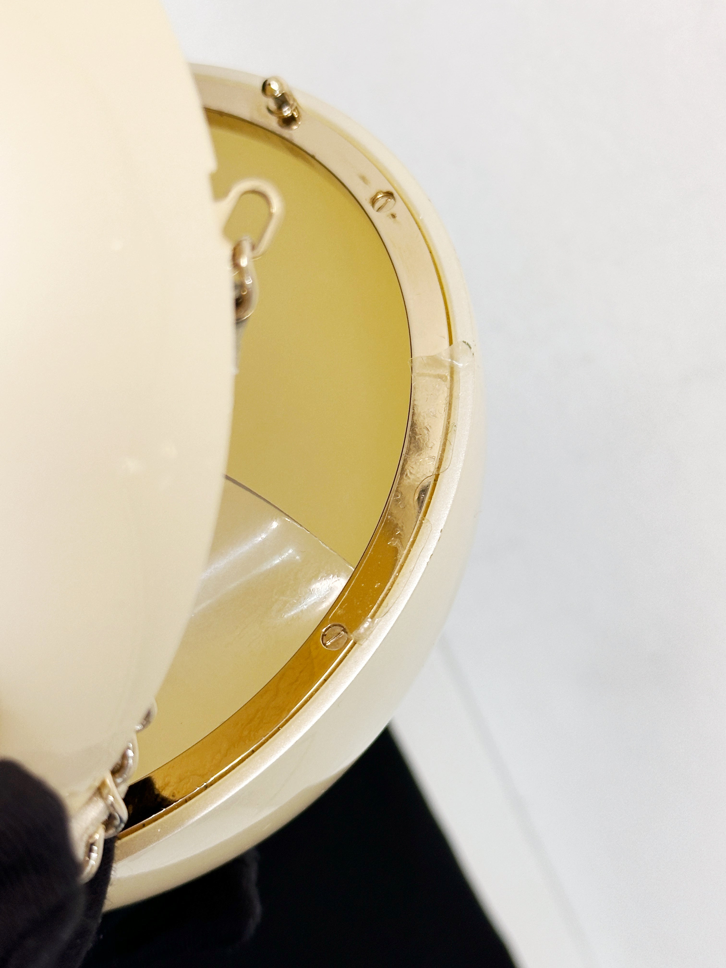 Chanel 15C Round Pearl Plexiglass Minaudiere