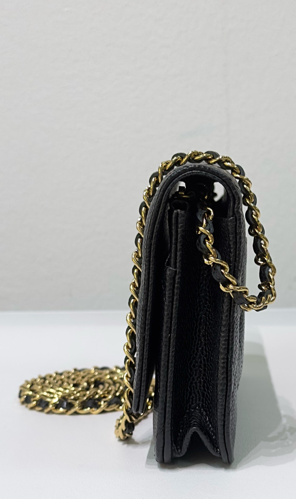 Chanel Classic Wallet on Chain Caviar Black GHW 24 Holo