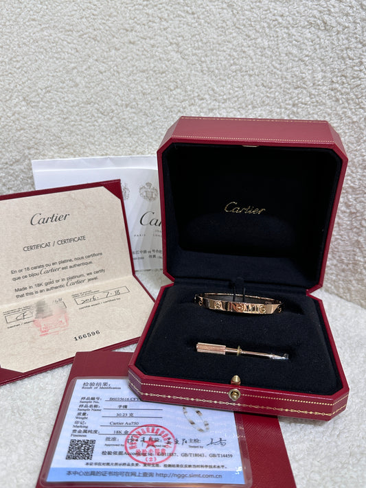 Cartier Love Bracelet Classic Model 18K Yellow Gold CFY XXX