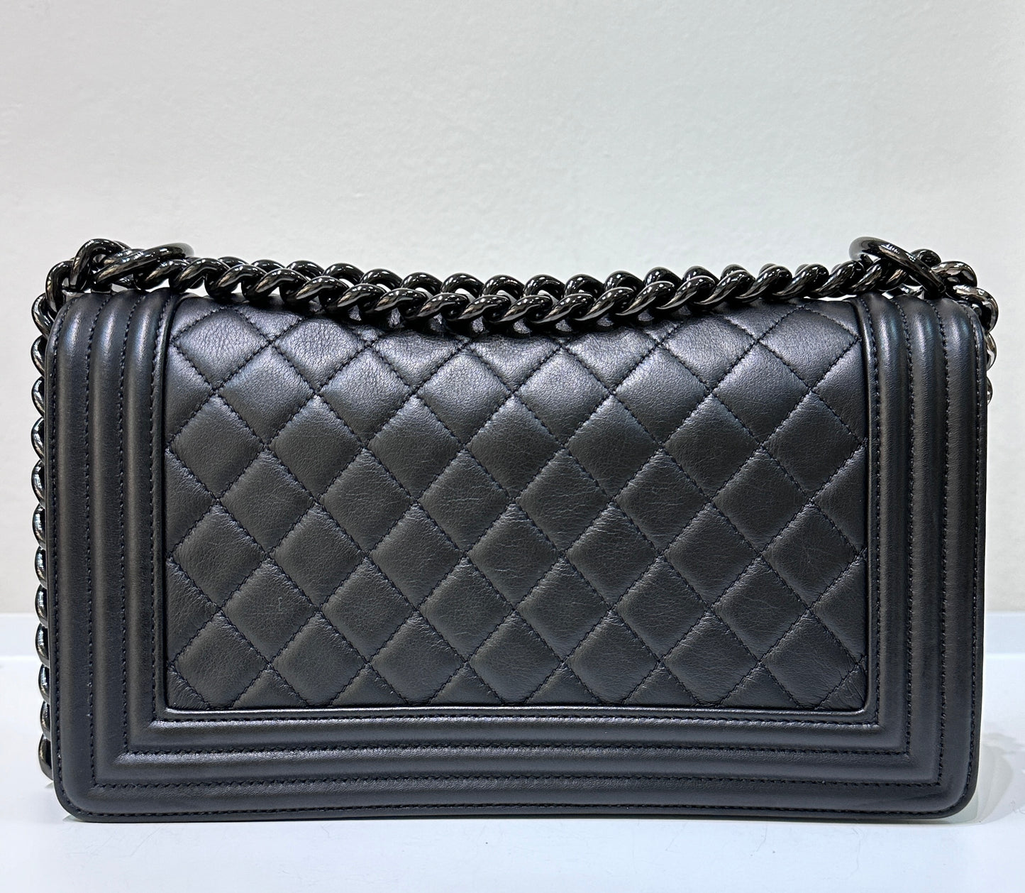 Chanel Boy Medium So Black Calfskin Bag