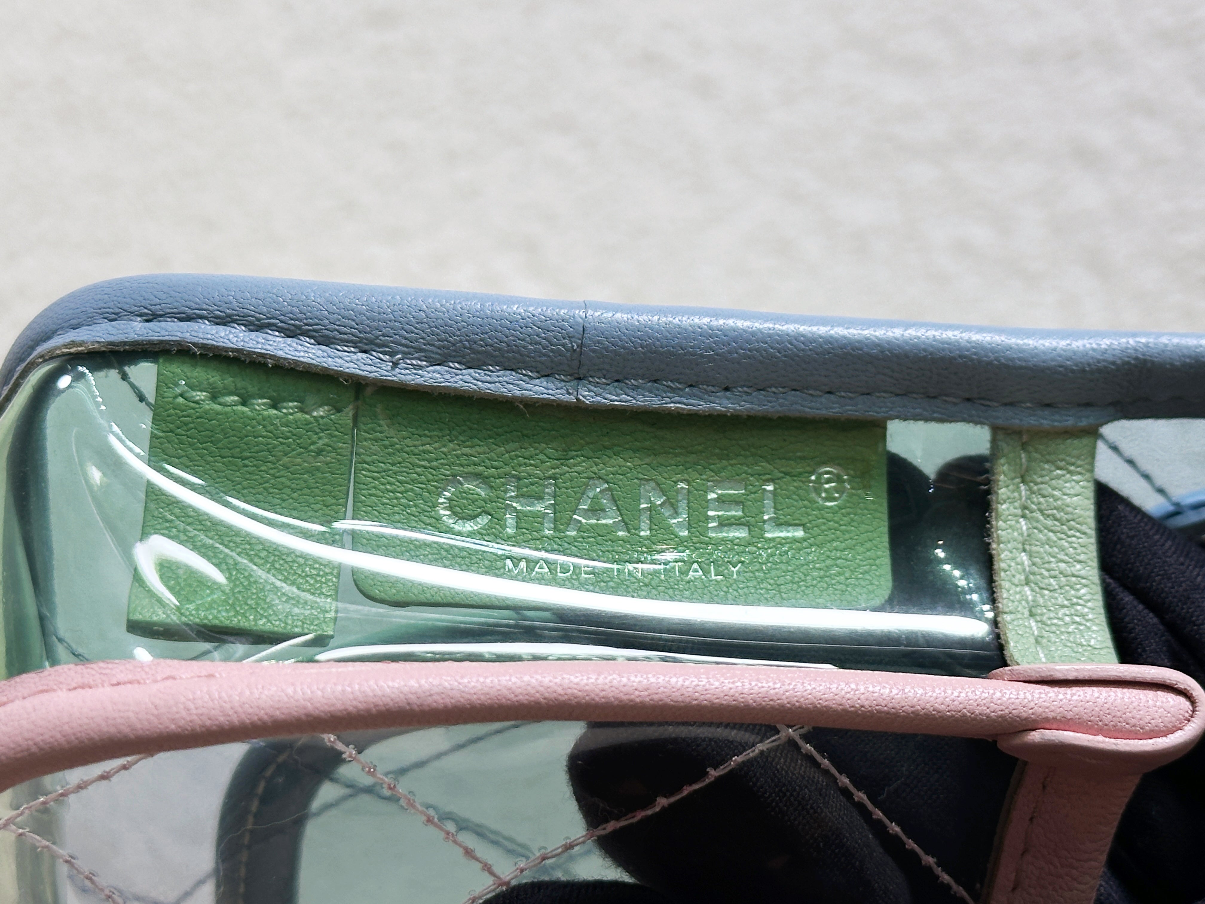 Chanel Coco Splash PVC Mini Flap Bag Blue/Pink/Green 25 holo