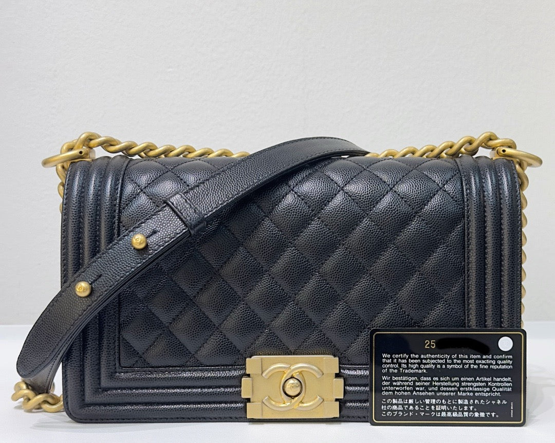 Chanel Medium Caviar LeBoy Bag Black GHW