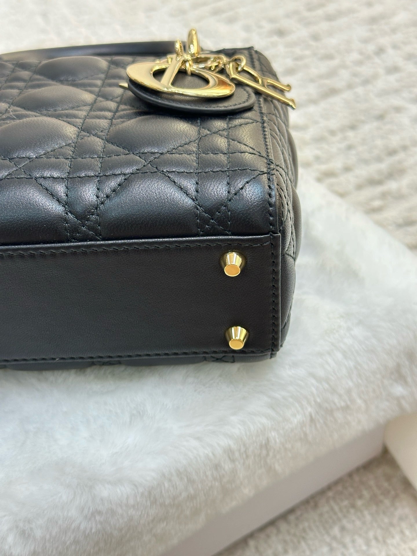 Christian Dior Mini Lambskin Cannage Lady Dior Black