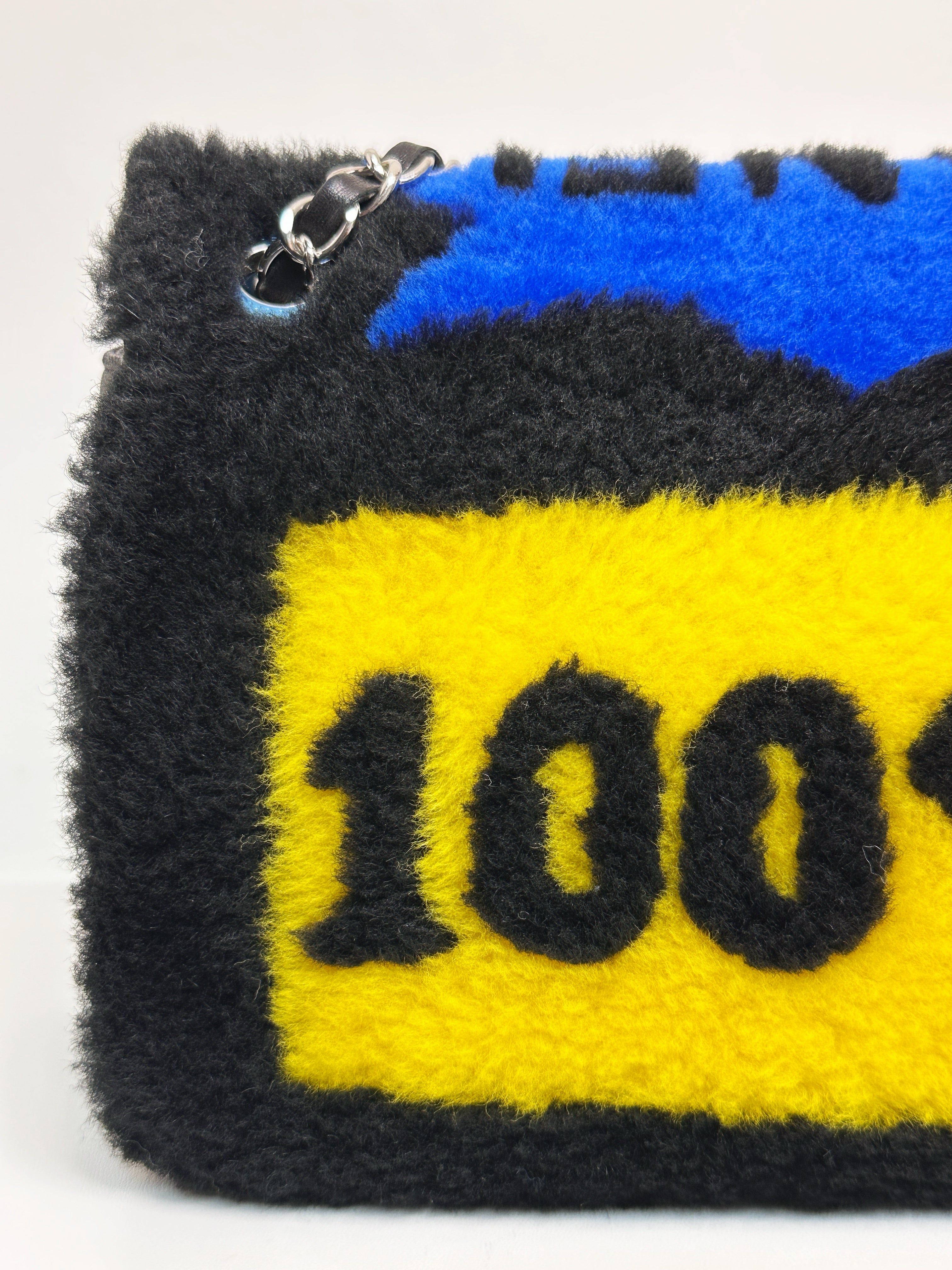 Chanel Medium Classic Flap Pop Art No. 5 Caption Comic Lambskin Black Multicolor Bag 2012 holo card