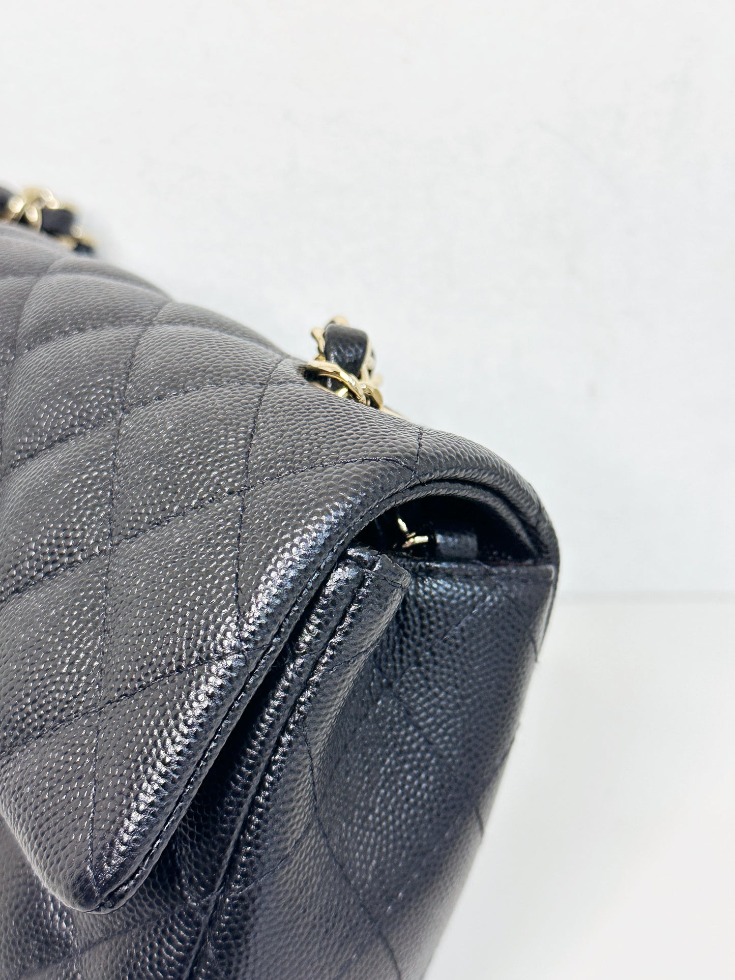 Chanel Mini Rectangular Classic Flap Black Bag 17B LGHW 2456 holo card
