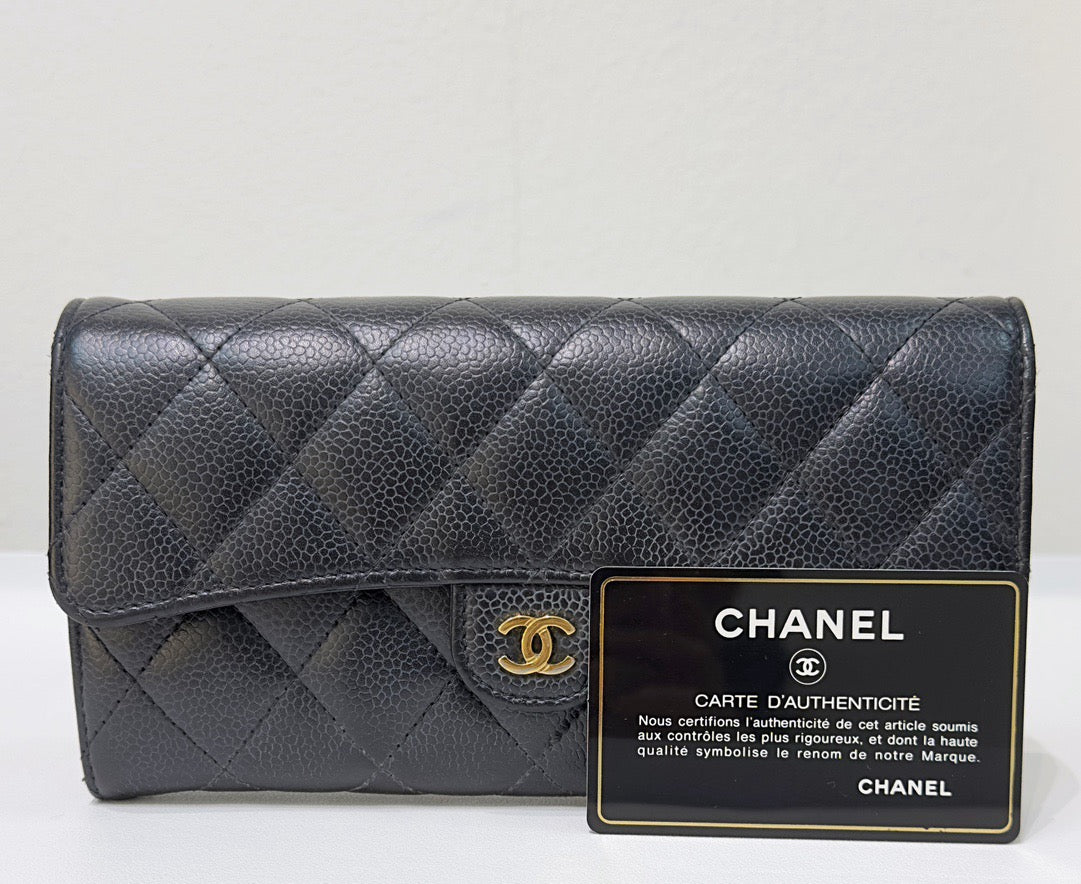 Chanel Classic Flap Long Wallet in GHW