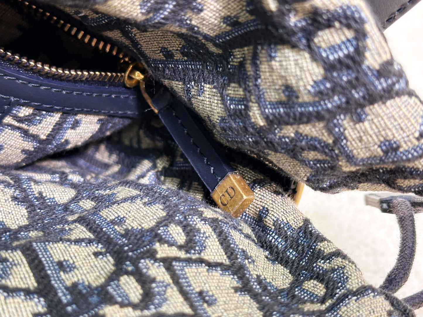 Christian Dior Bicolor Wicker Jacquard Mini Lady Dior Bag