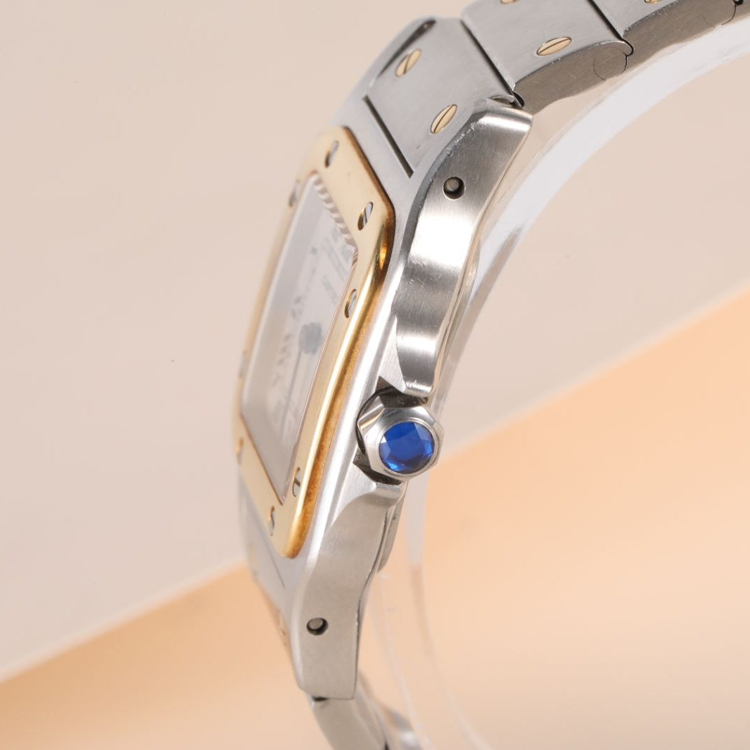 PRE-OWNED CARTIER
SANTOS GALBEE YELLOW GOLD AND STAINLESS STEEL QUARTZ
