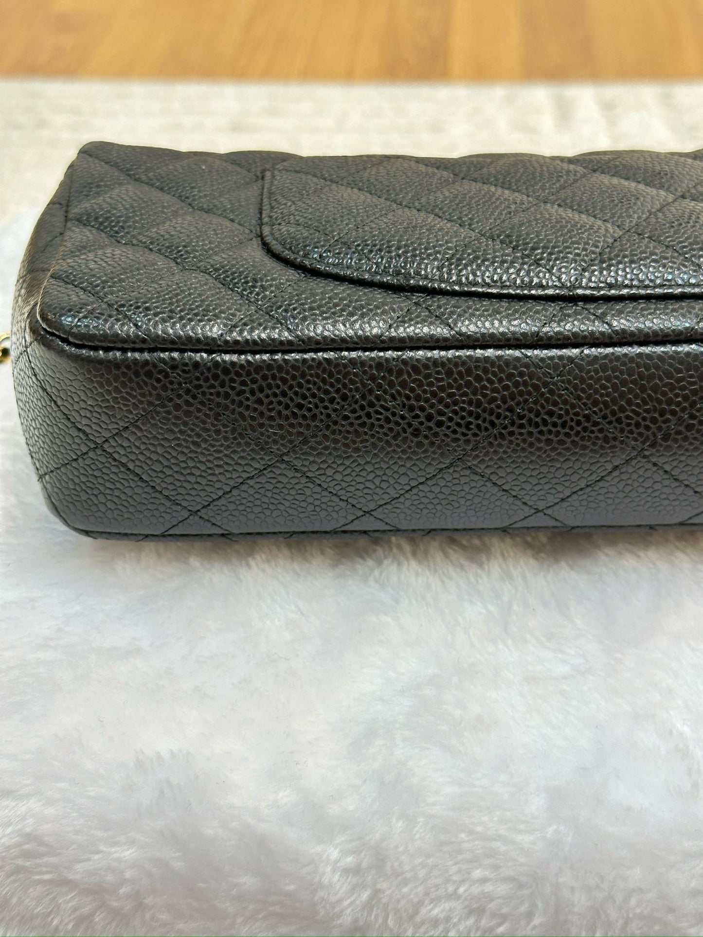 Chanel Caviar East West Flap Bag Black GHW