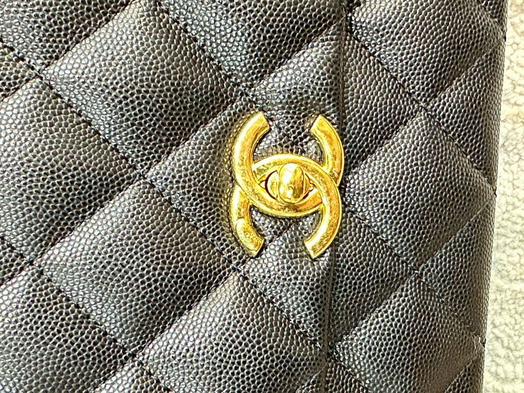 Chanel Caviar Quilted Coco First Flap Black 22K