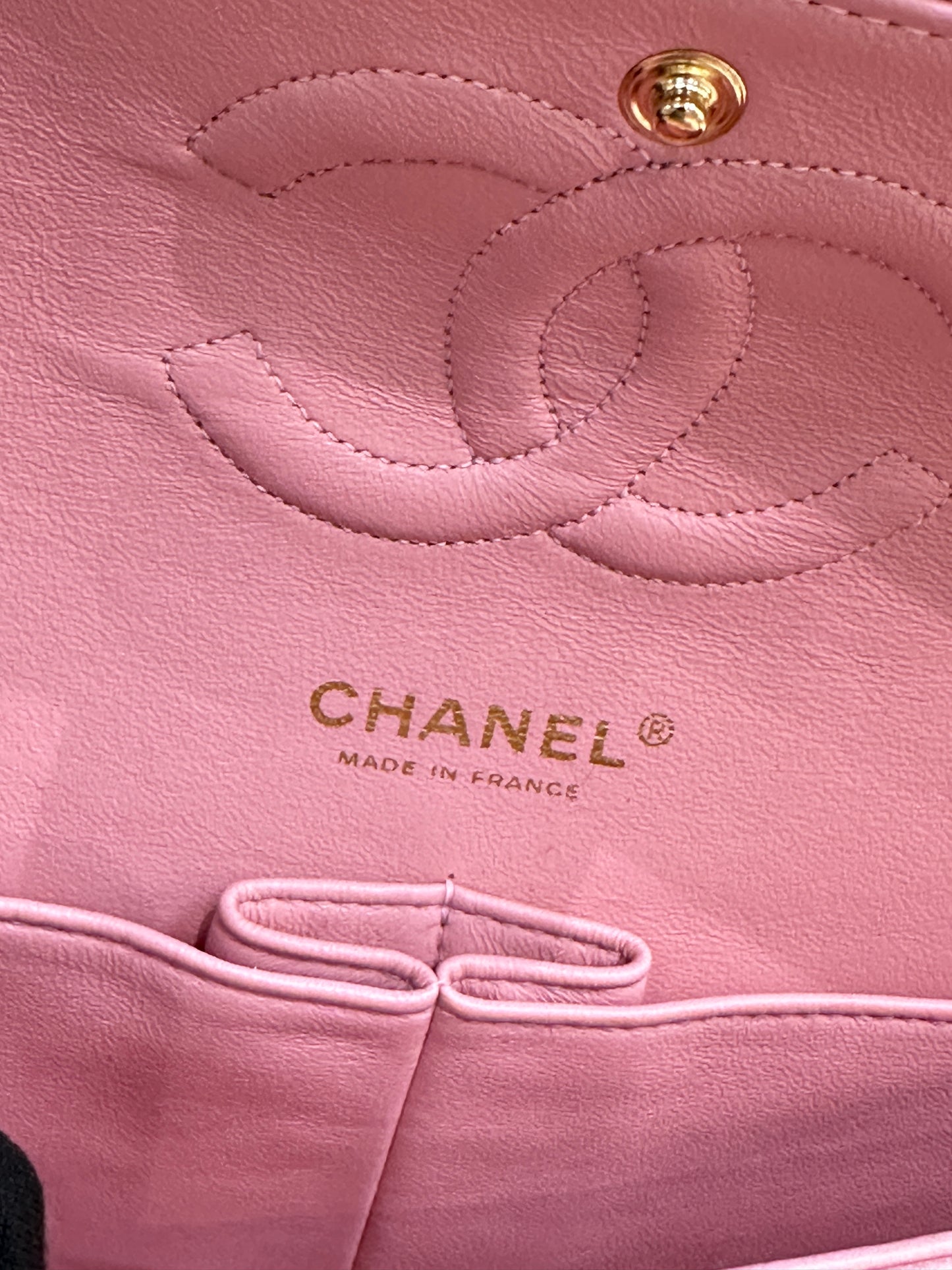 Chanel Medium Vintage Sakura Pink Caviar Classic Double Flap Bag 24K GHW