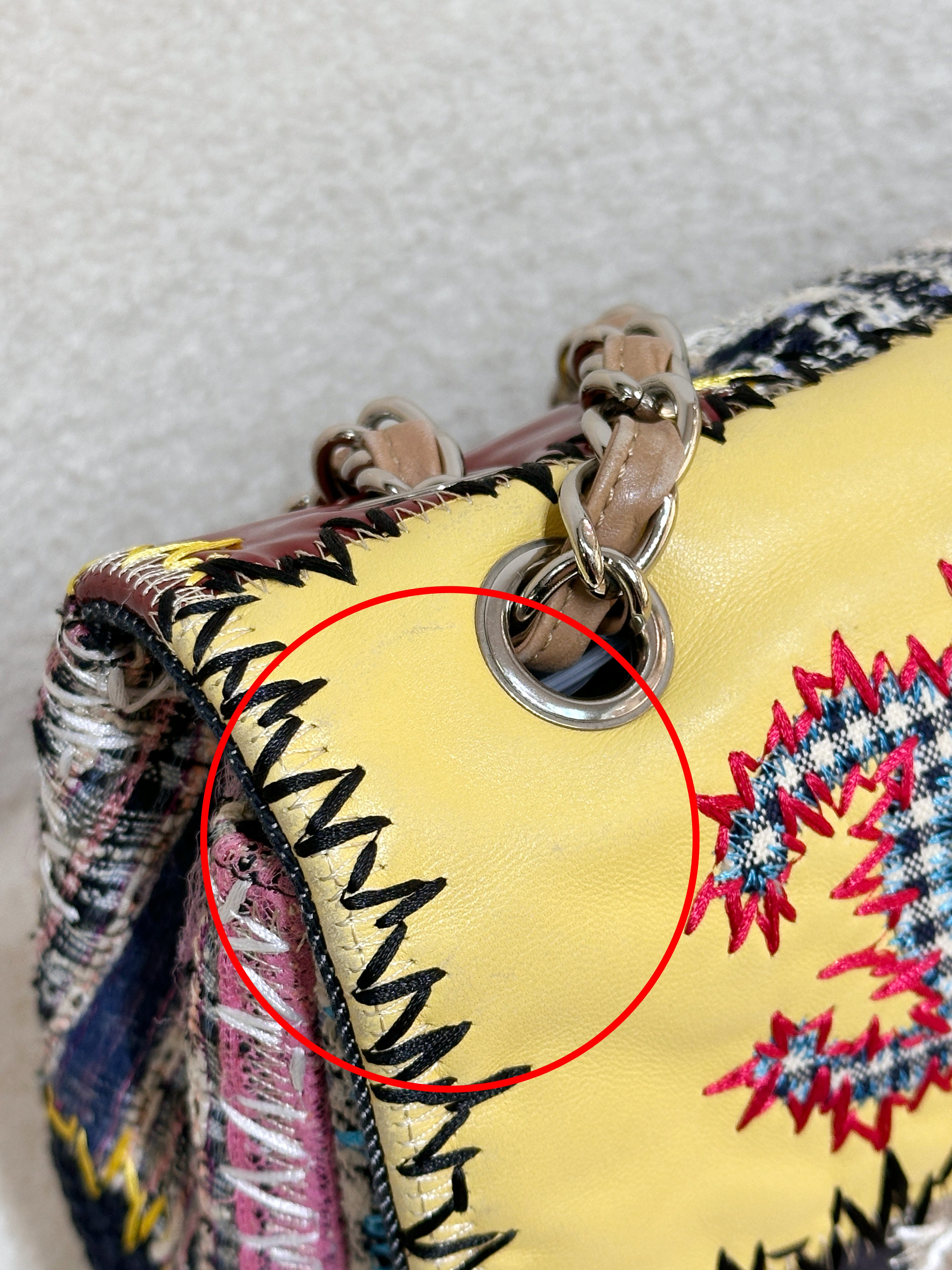 CHANEL TIMELESS PATCHWORK MULTICOLOR JUMBO SINGLE FLAP BAG 1443 holo card