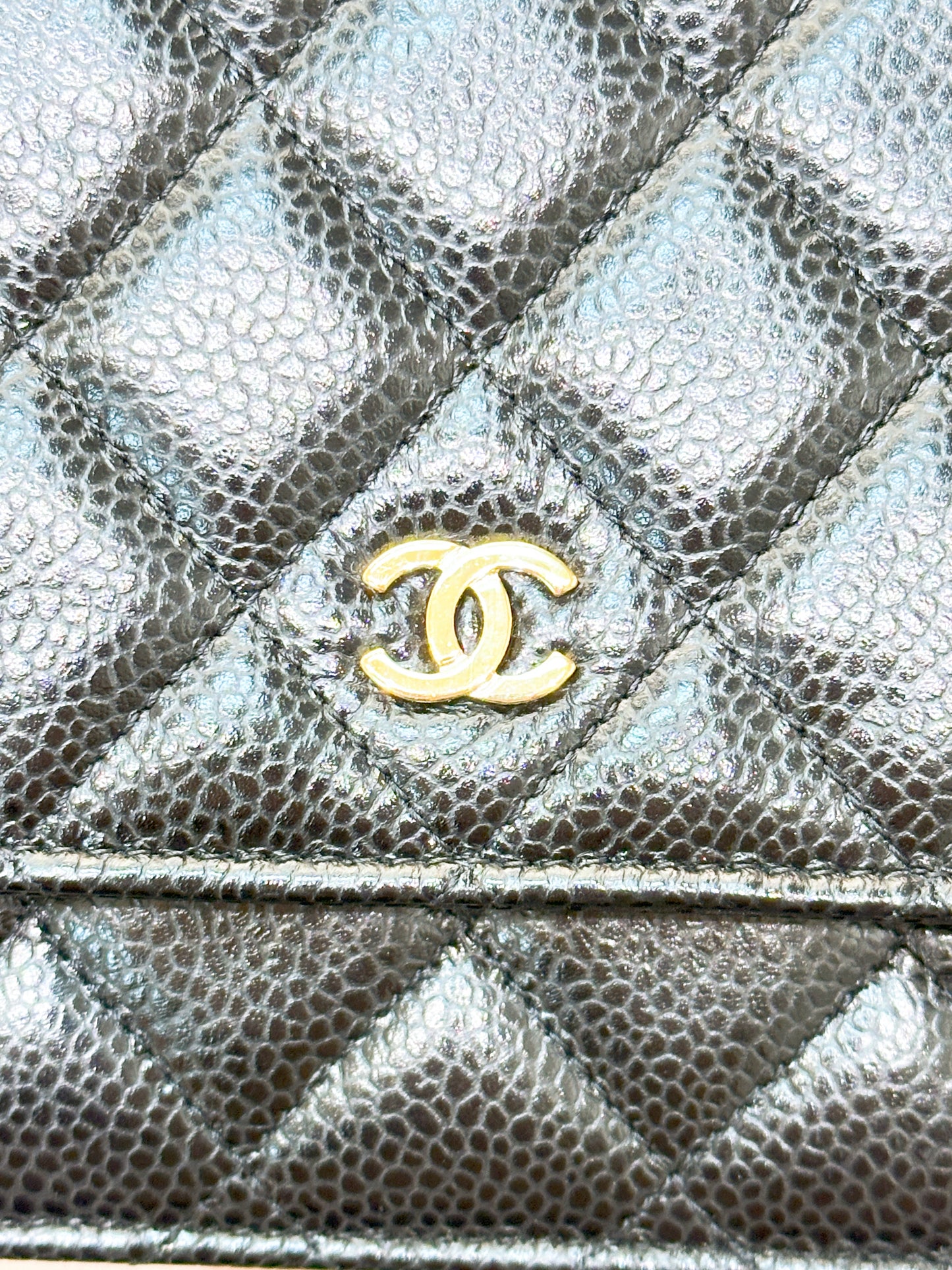 Chanel Classic Wallet on Chain Caviar Black GHW 29 Holo