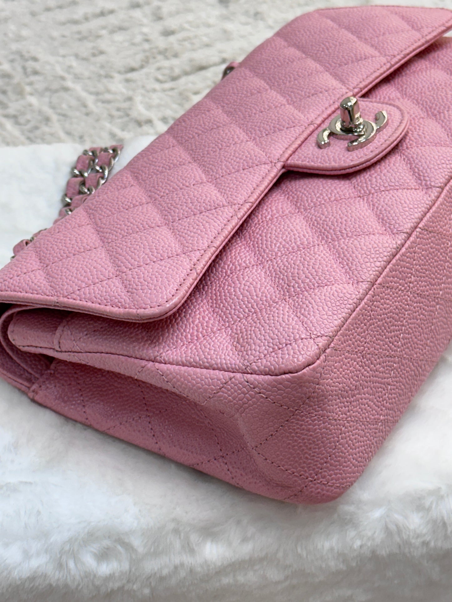 Chanel Medium Caviar Classic Double Flap Pink