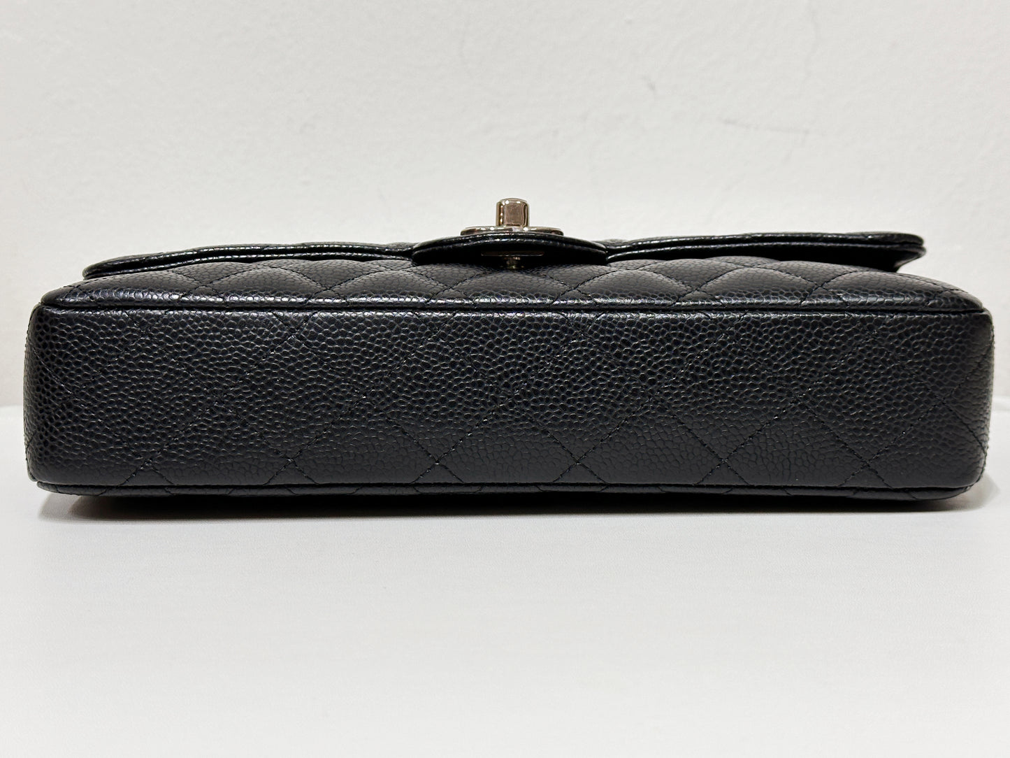 Chanel Caviar East West Flap Bag Black SHW 1172 holo card