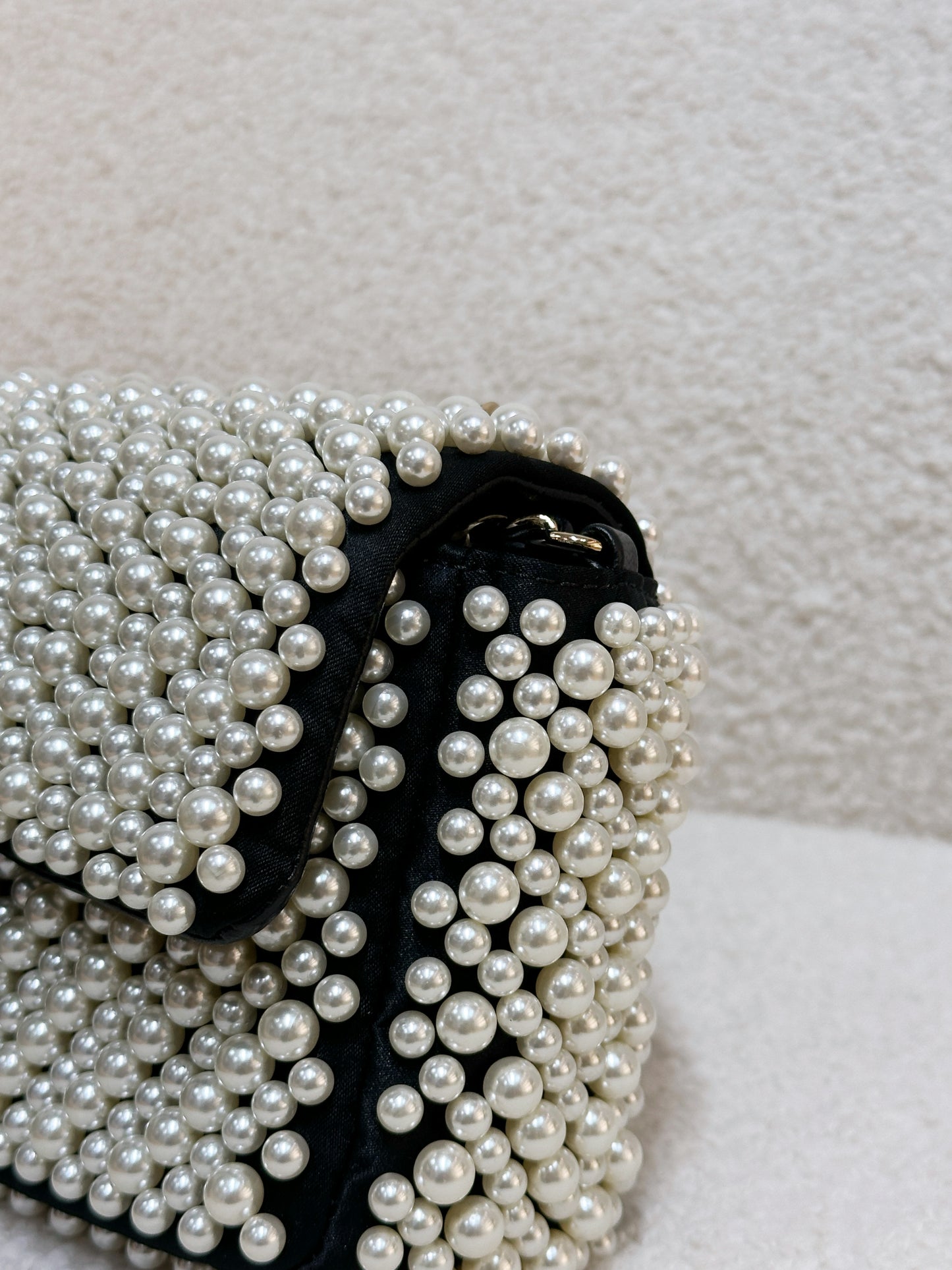 Chanel 19S Pearl On Flap Mini Rectangular Bag LGHW 2750 holo card